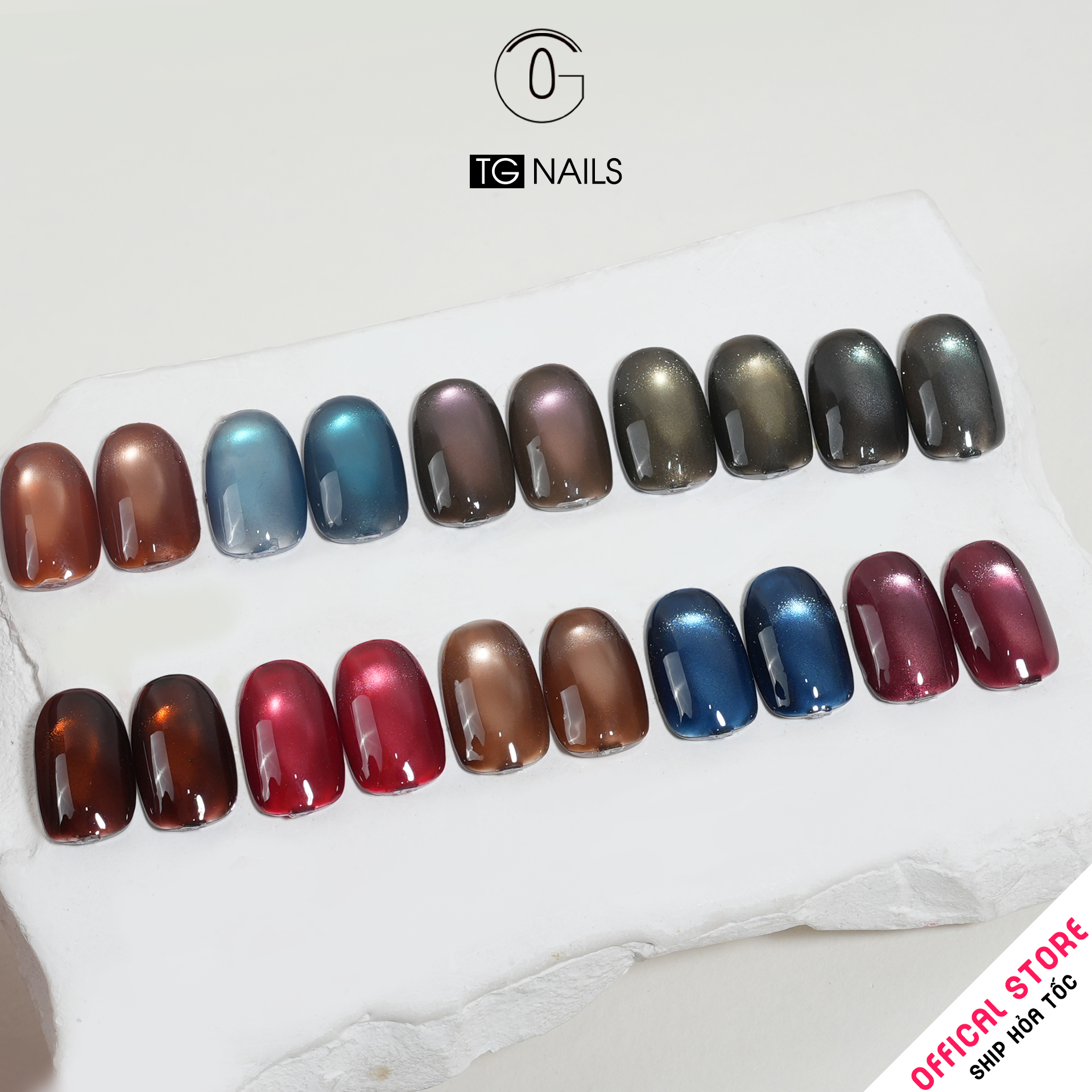 Com Bo 10 màu sơn gel TG nail mắt mèo đậm_thumbnail_3