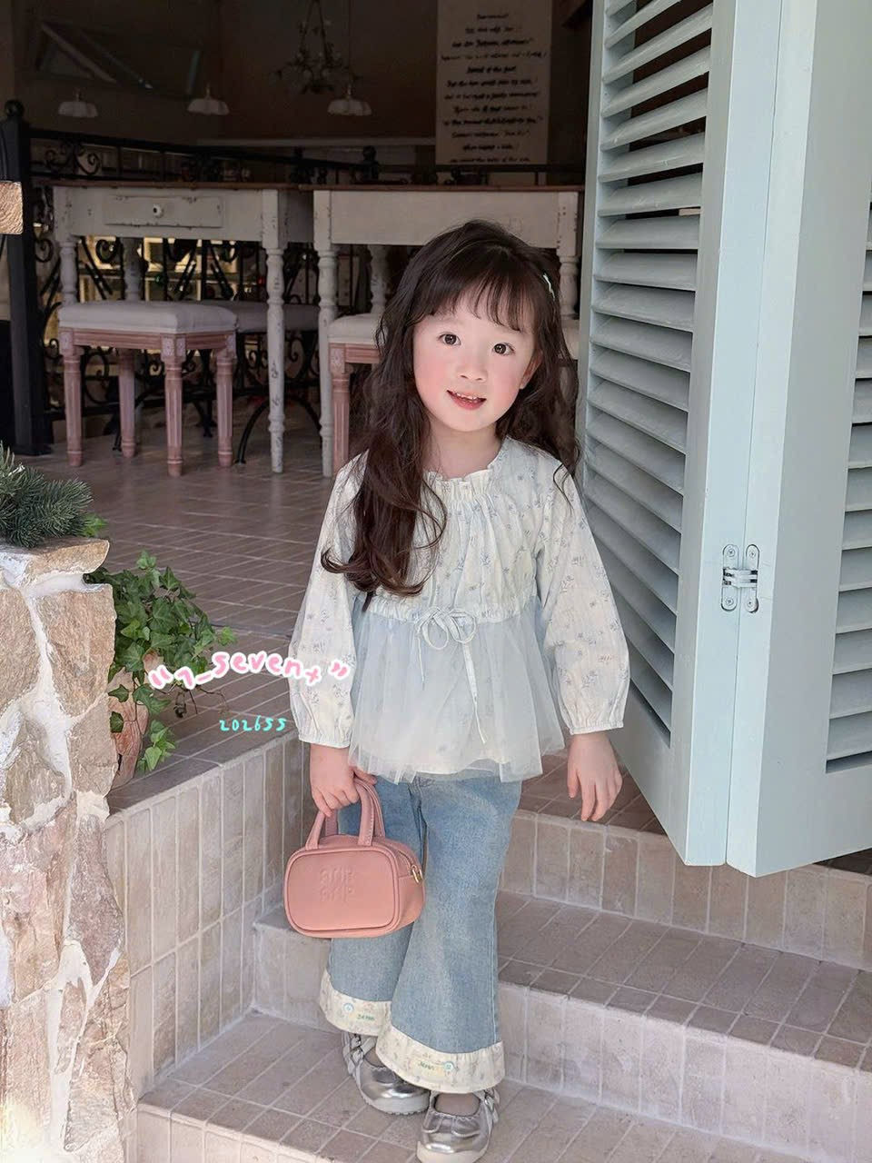 (H49) Áo thô dài tay hoa nhí voan Seven_thumbnail_0