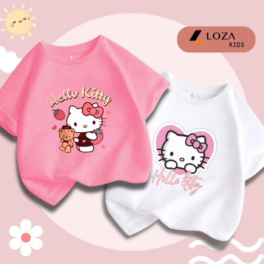 Áo Hello Kitty 2025 cho bé gái size từ 15-40kg- Áo phông bé gái mùa hè Loza Kids - CA009_thumbnail_7