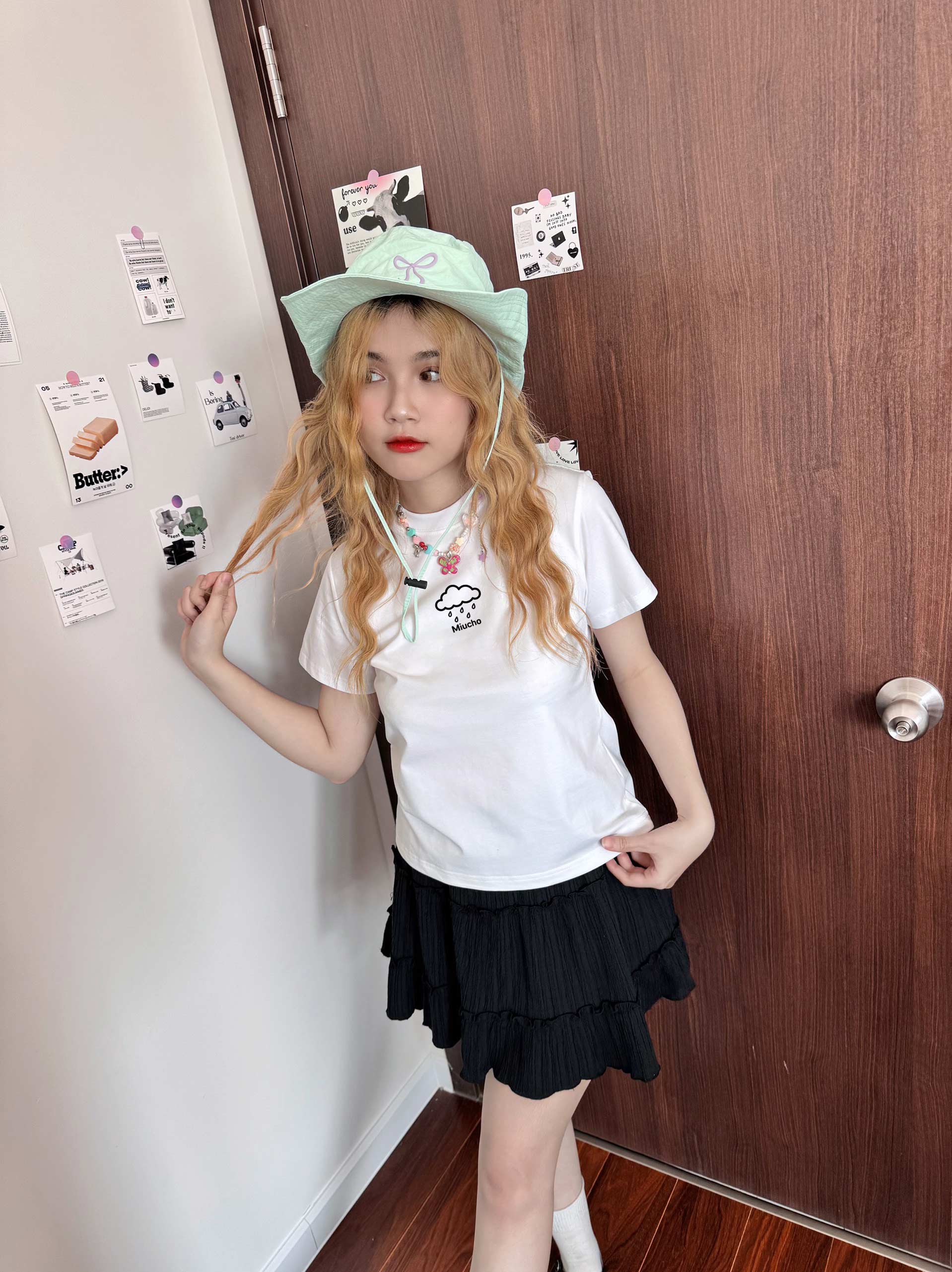 Áo baby tee ôm chất vải cotton co giãn 4 chiều thoáng mát ABD1693 Miucho in basic_thumbnail_5