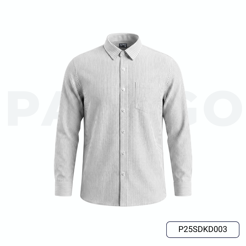 Áo sơ mi nam Trung niên tay dài chất liệu Oxford sọc cao cấp - P25SDKD003_thumbnail_9