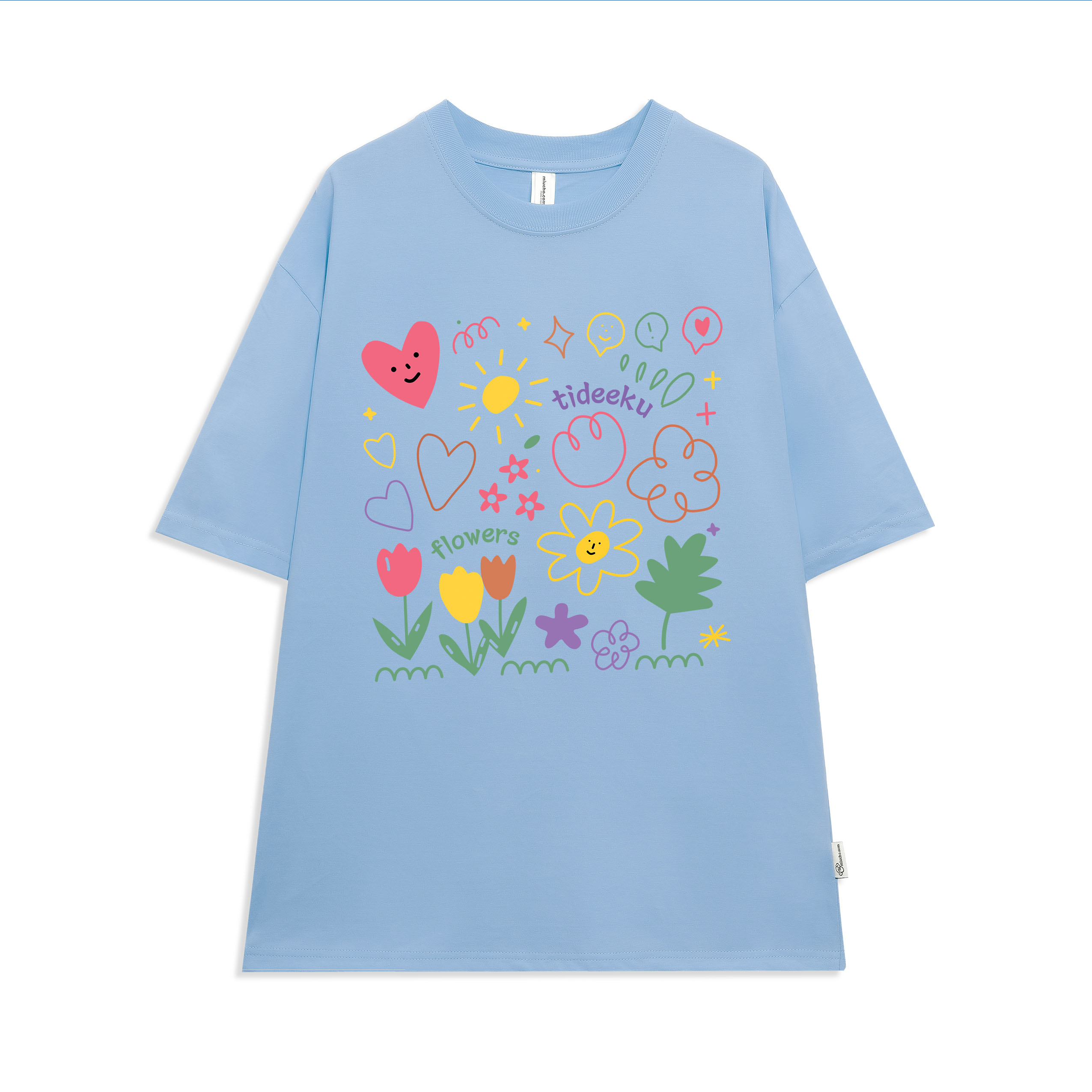 Áo thun trắng tay lỡ form rộng đẹp oversize chất vải cotton mềm mịn AT271 Miucho in graphic_thumbnail_6