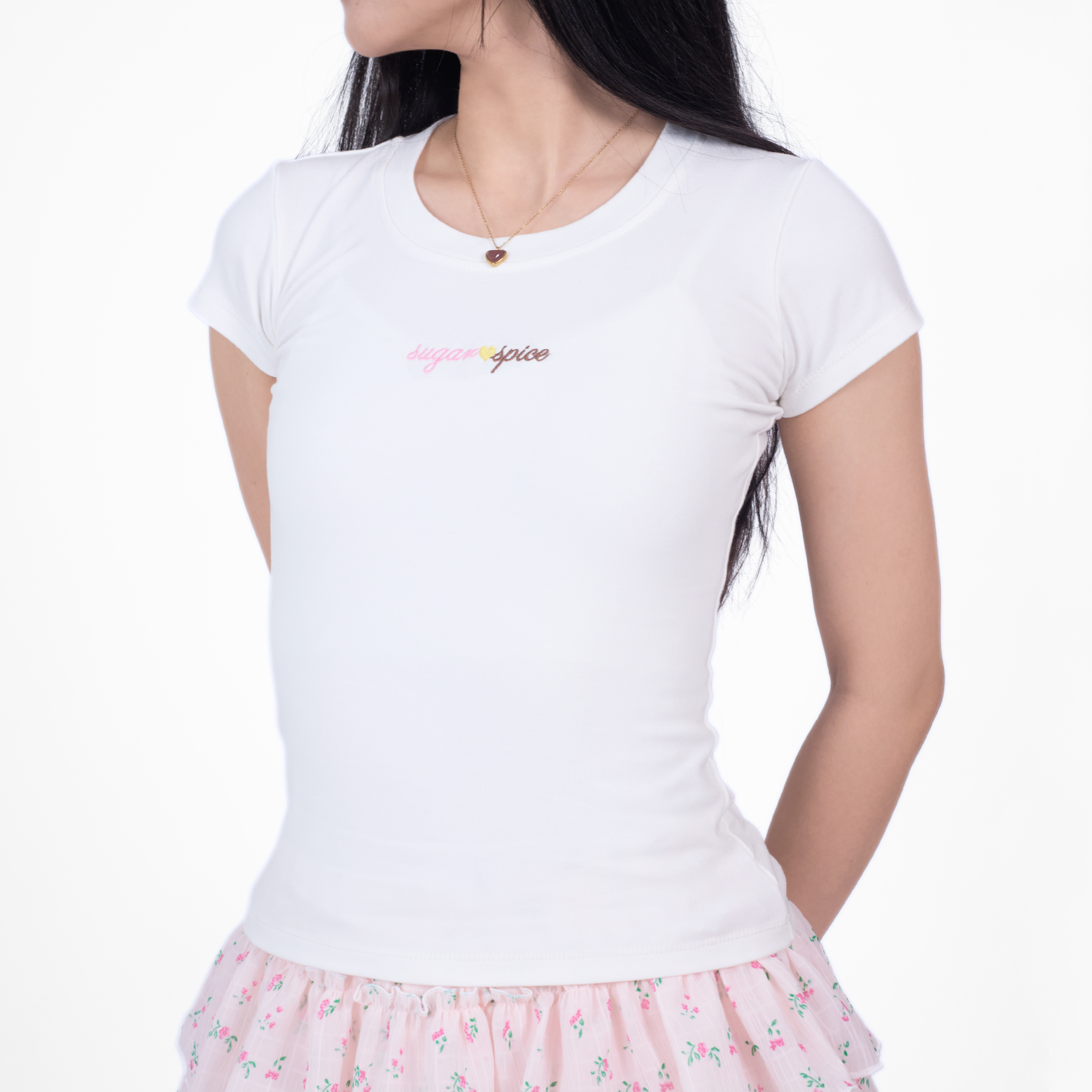 SUGAR SPICE EMBROIDERED TEE