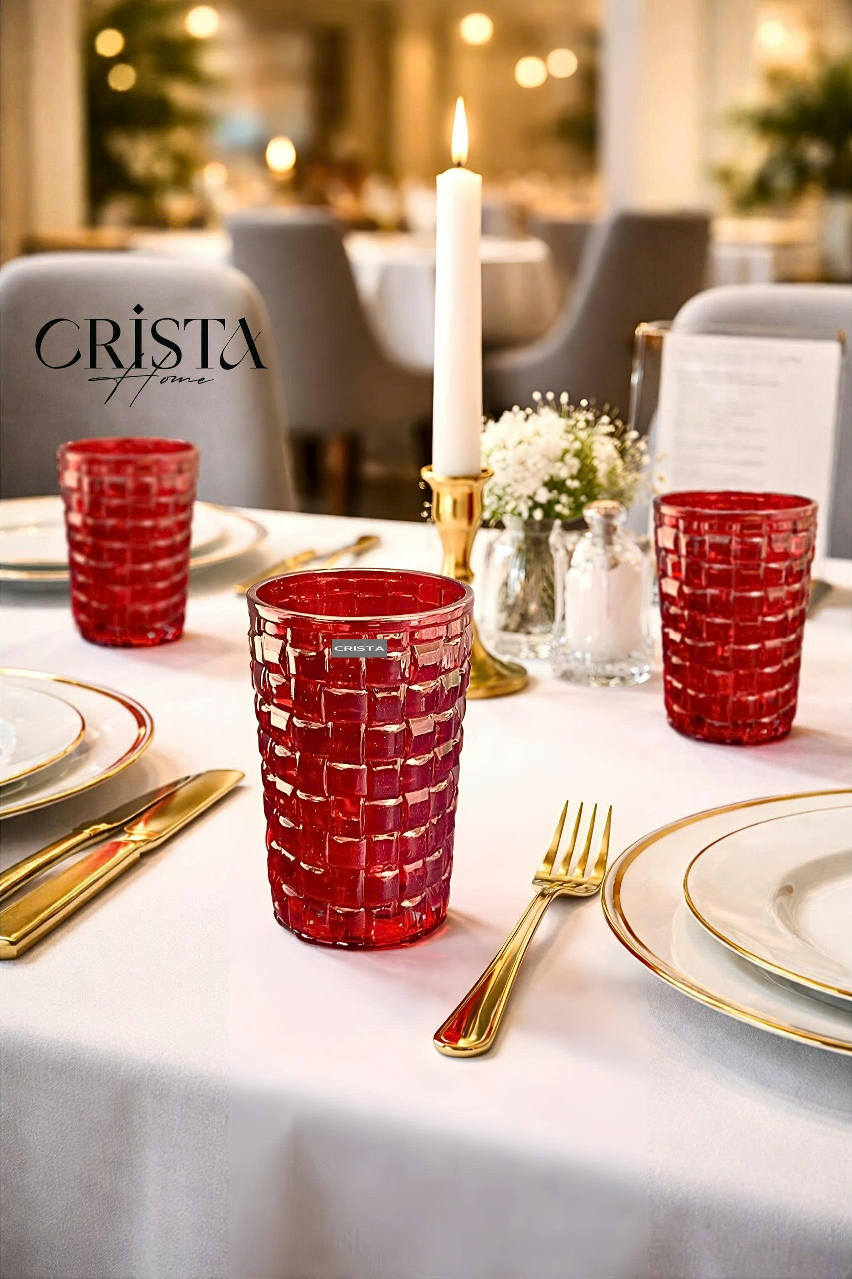 Bộ 6 cốc thủy tinh CRISTA HOME vân Caro to 350 ml_thumbnail_28