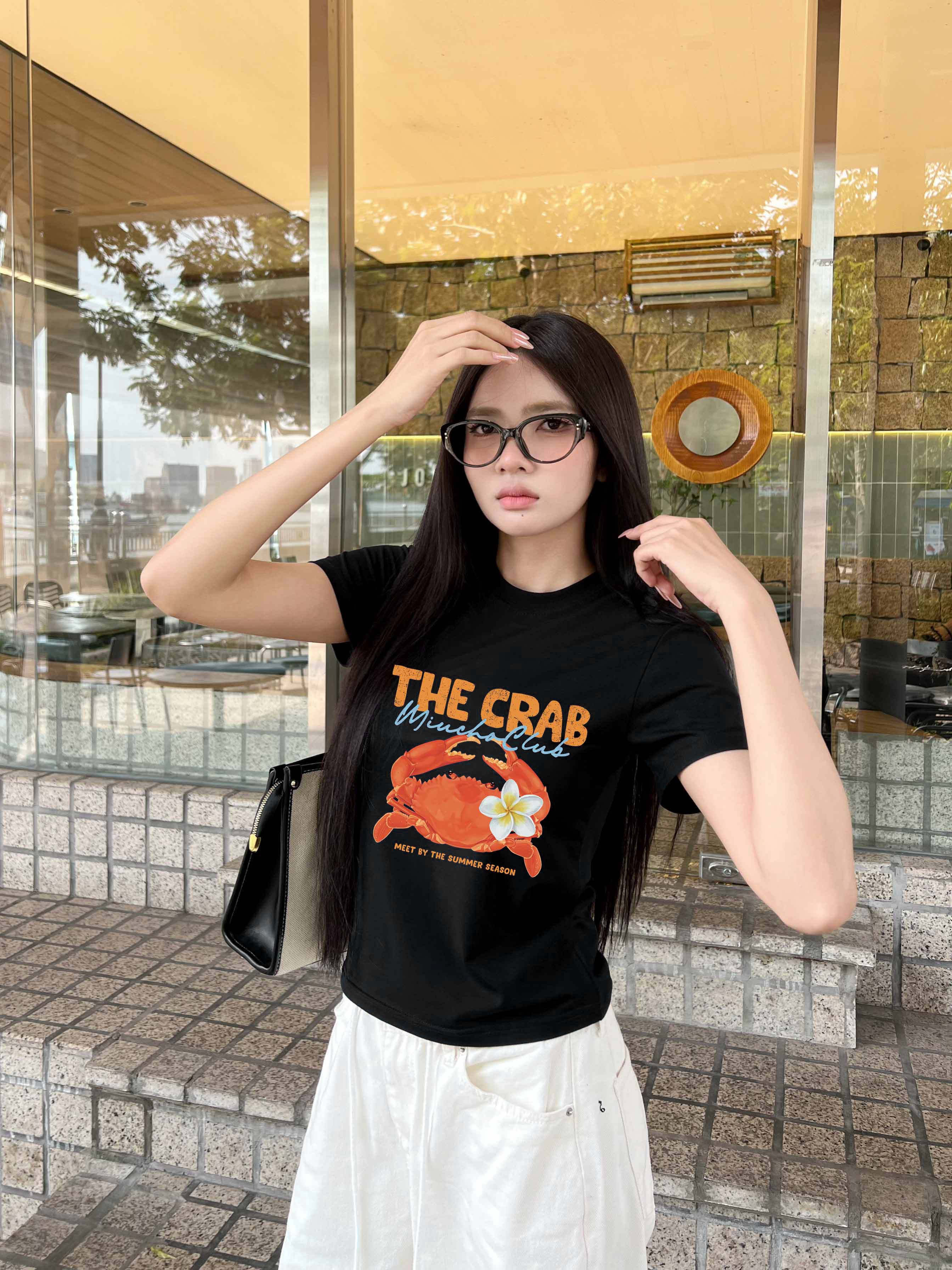 Áo baby tee form ôm hè biển 2228 Miucho cổ tròn vải cotton 4 chiều co giãn thoáng mát in mix_thumbnail_3