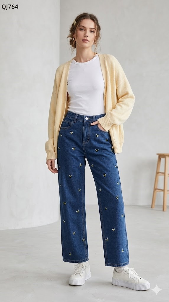 QJ764 - Quần jeans ong