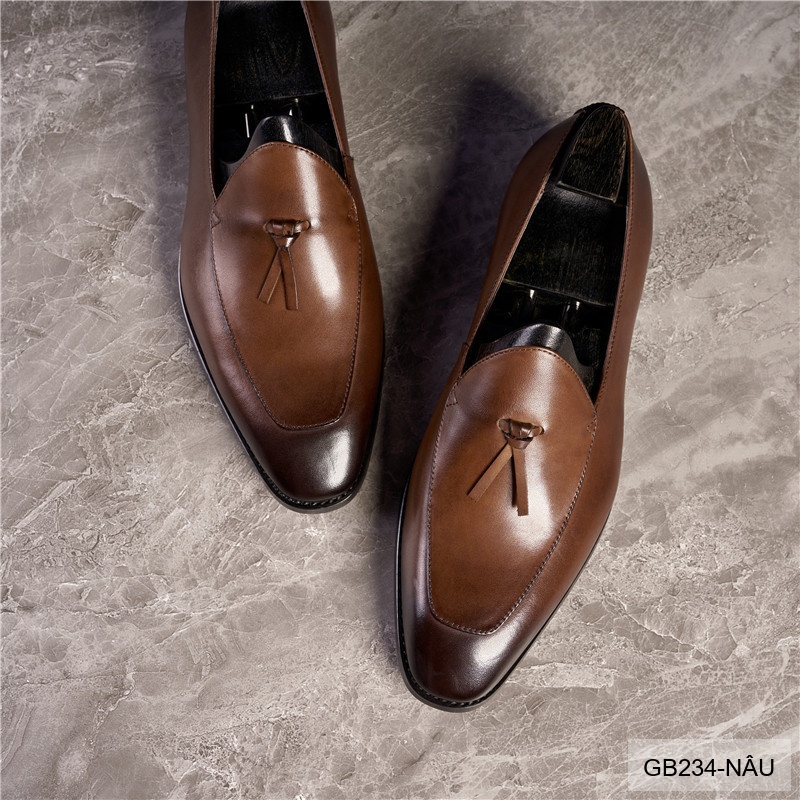 GB234 - Giày Nam Lười Da Bò Thời Trang Hàn Quốc Đế Cao Su Thoáng Khí_thumbnail_13