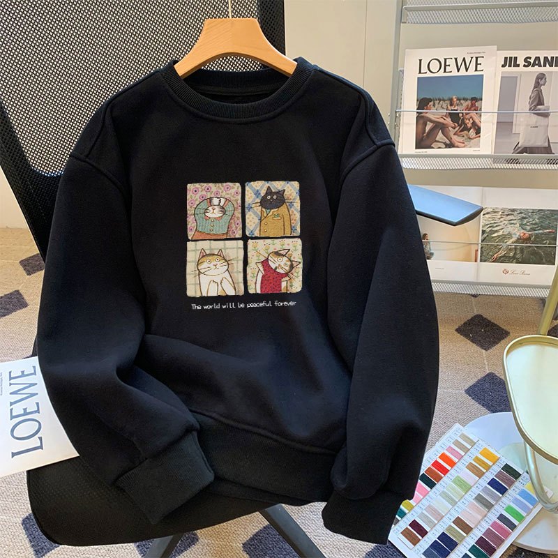 Áo sweater nữ in hình thời trang - Áo nỉ nữ thu đông dáng rộng - Loza G0081_thumbnail_12