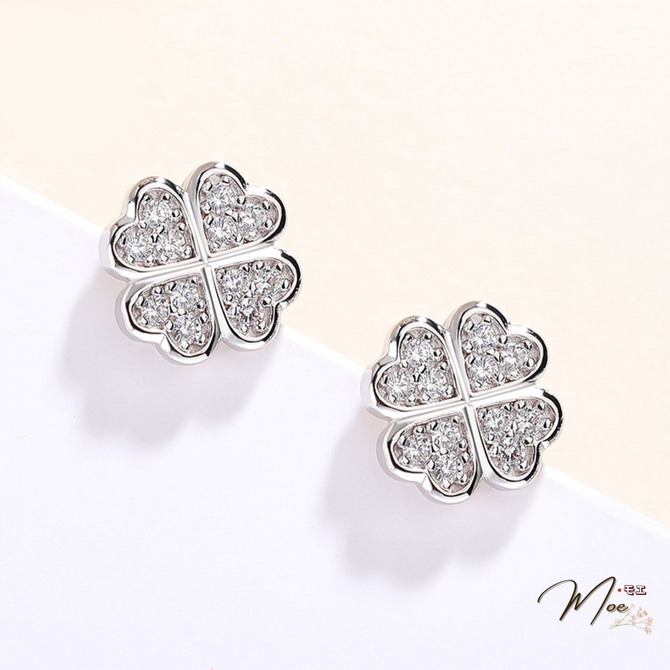 K59 - Khuyên tai Cỏ 4 lá trái tim_thumbnail_1