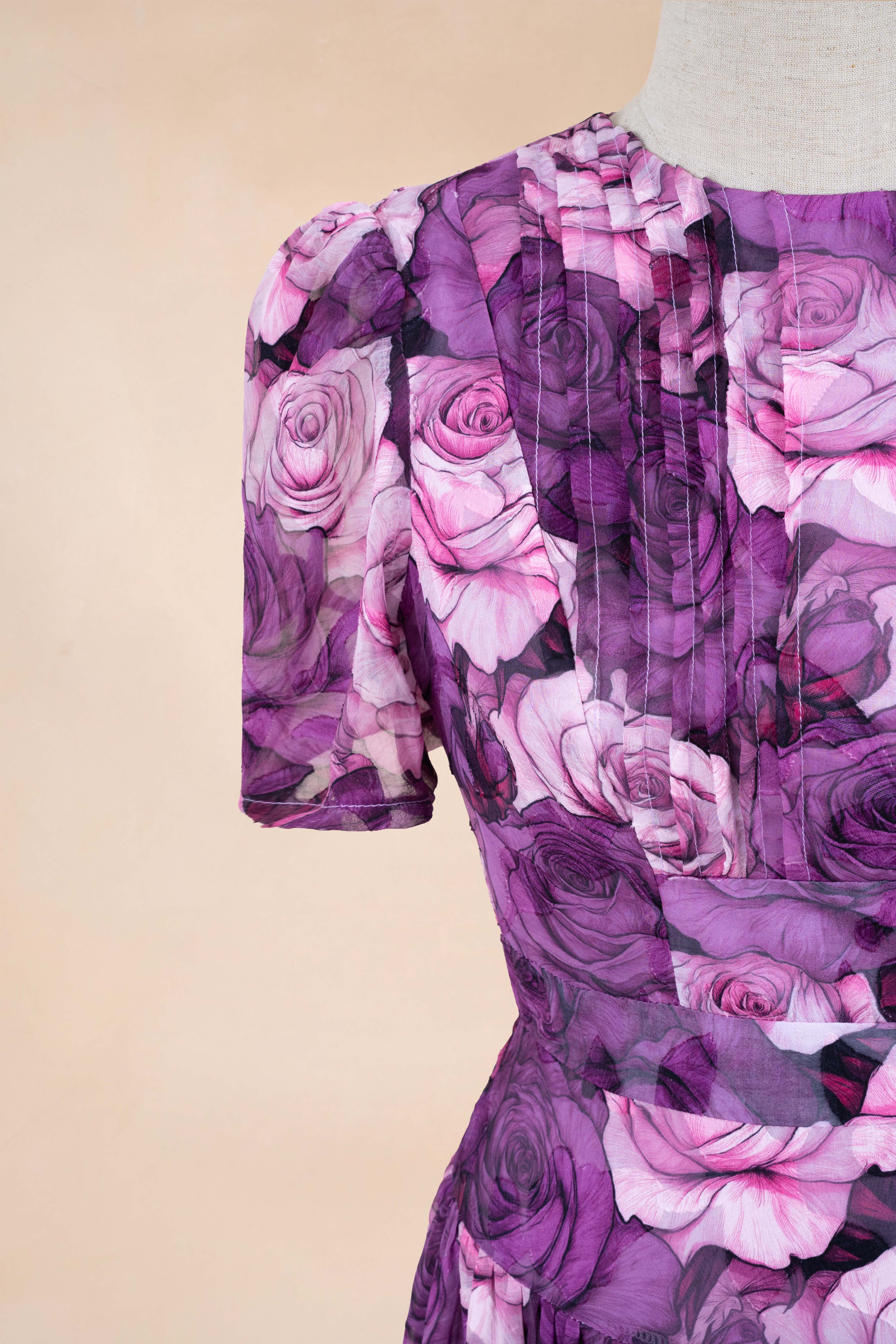 Đầm Xoè Hoa Ly Ngực Cổ Tròn_thumbnail_3