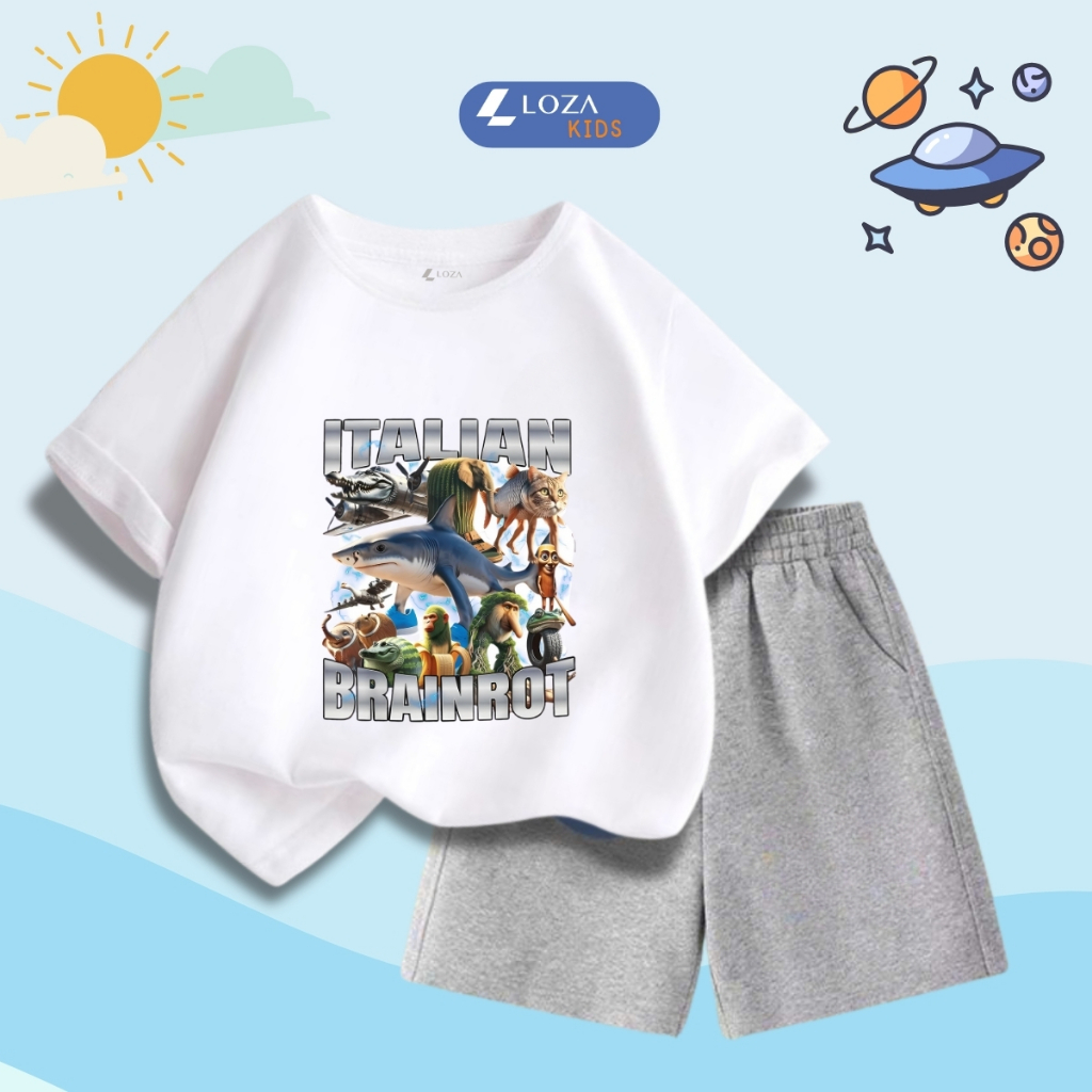 Bộ đồ bé trai in ITALIAN BRAINROT -  Loza Kids SB382_thumbnail_2