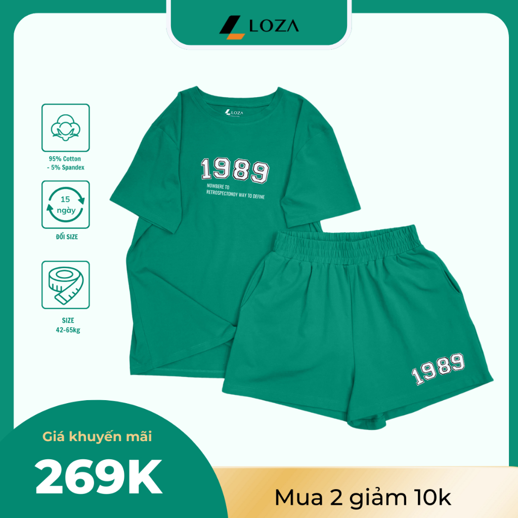 [Form rộng] Bộ đồ nữ cộc tay mùa hè - Set đồ thun nữ thời trang LOZA G0290_thumbnail_13