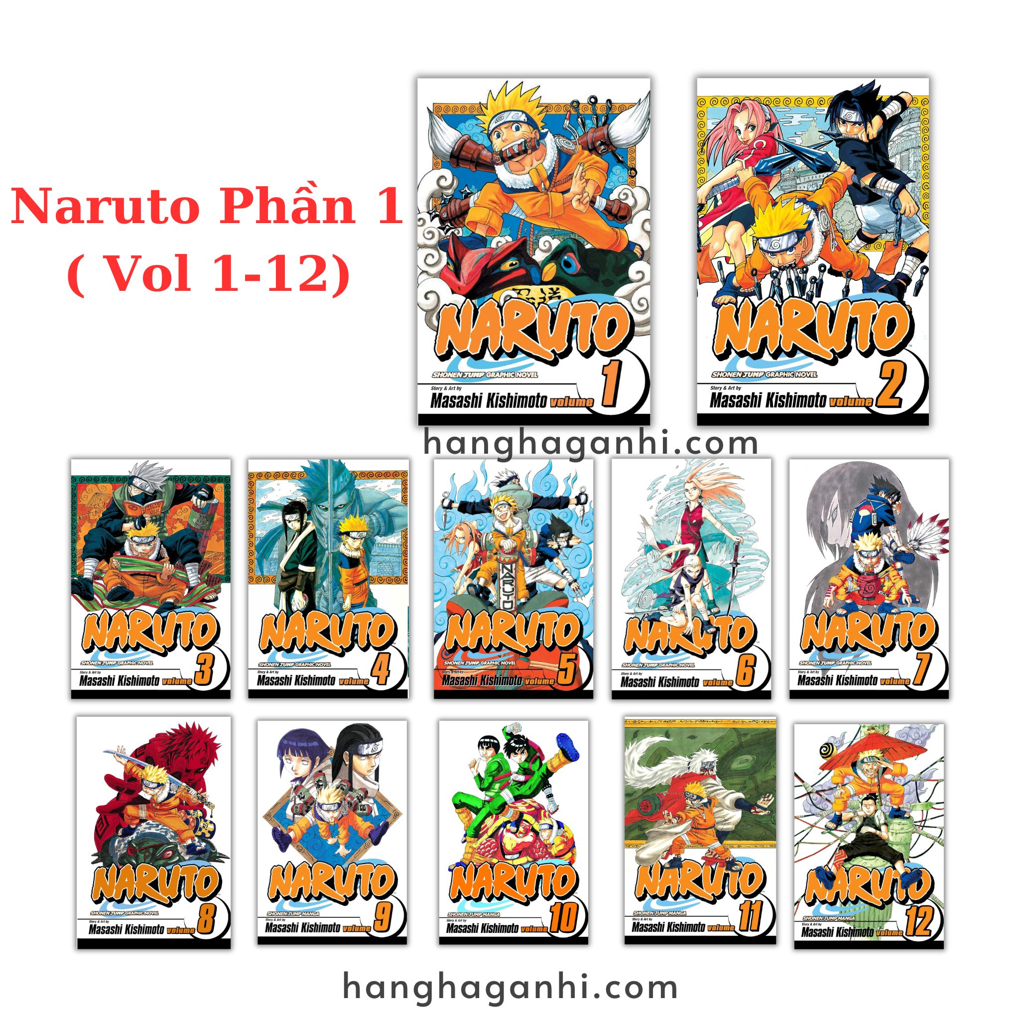 [TIẾNG ANH] - Truyện Tranh Manga Naruto Phần 1 (Volume 1-12)