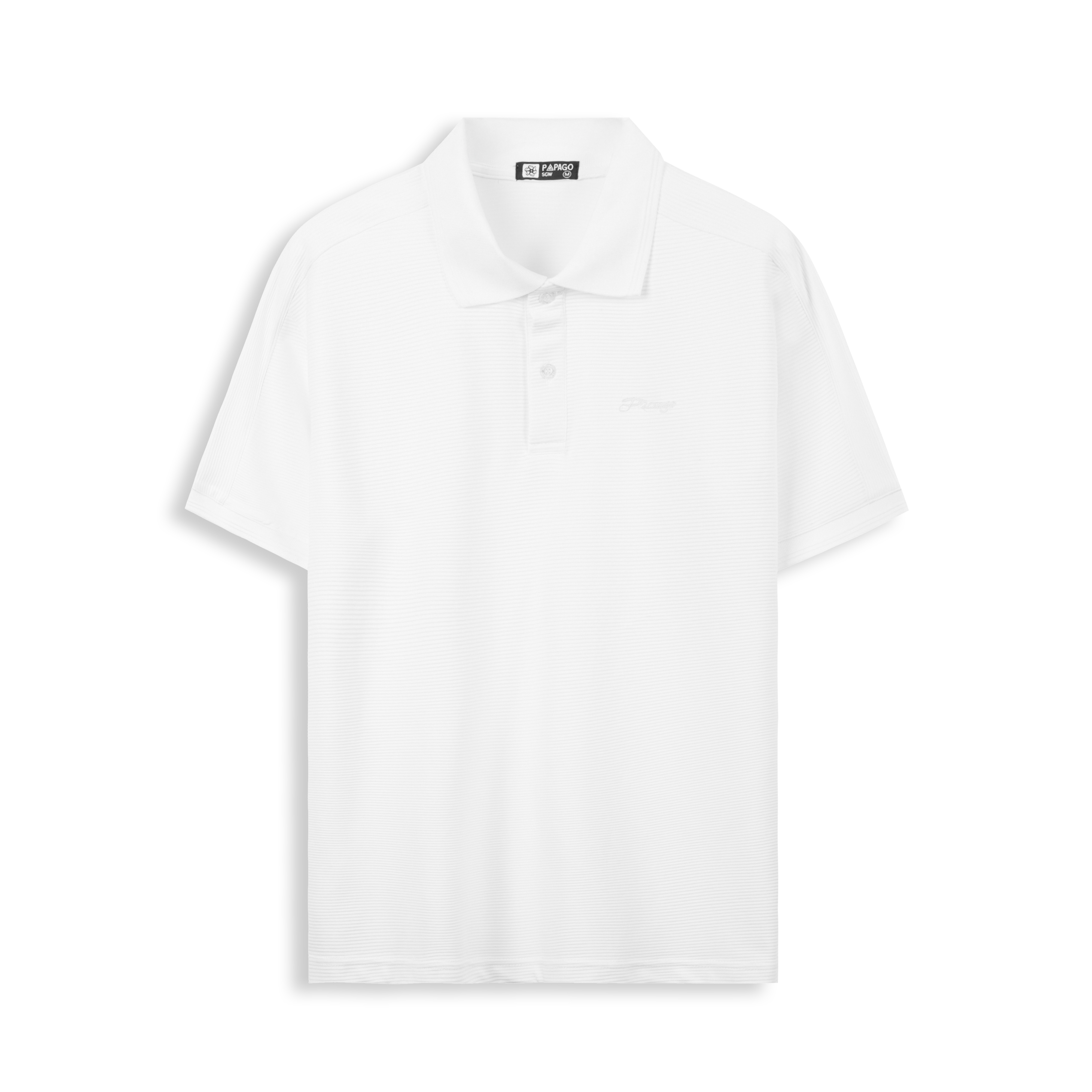 Áo polo cao cấp PAPAGO nam Trung niên form rộng thêu logo kẻ ngang - P25PLKN001