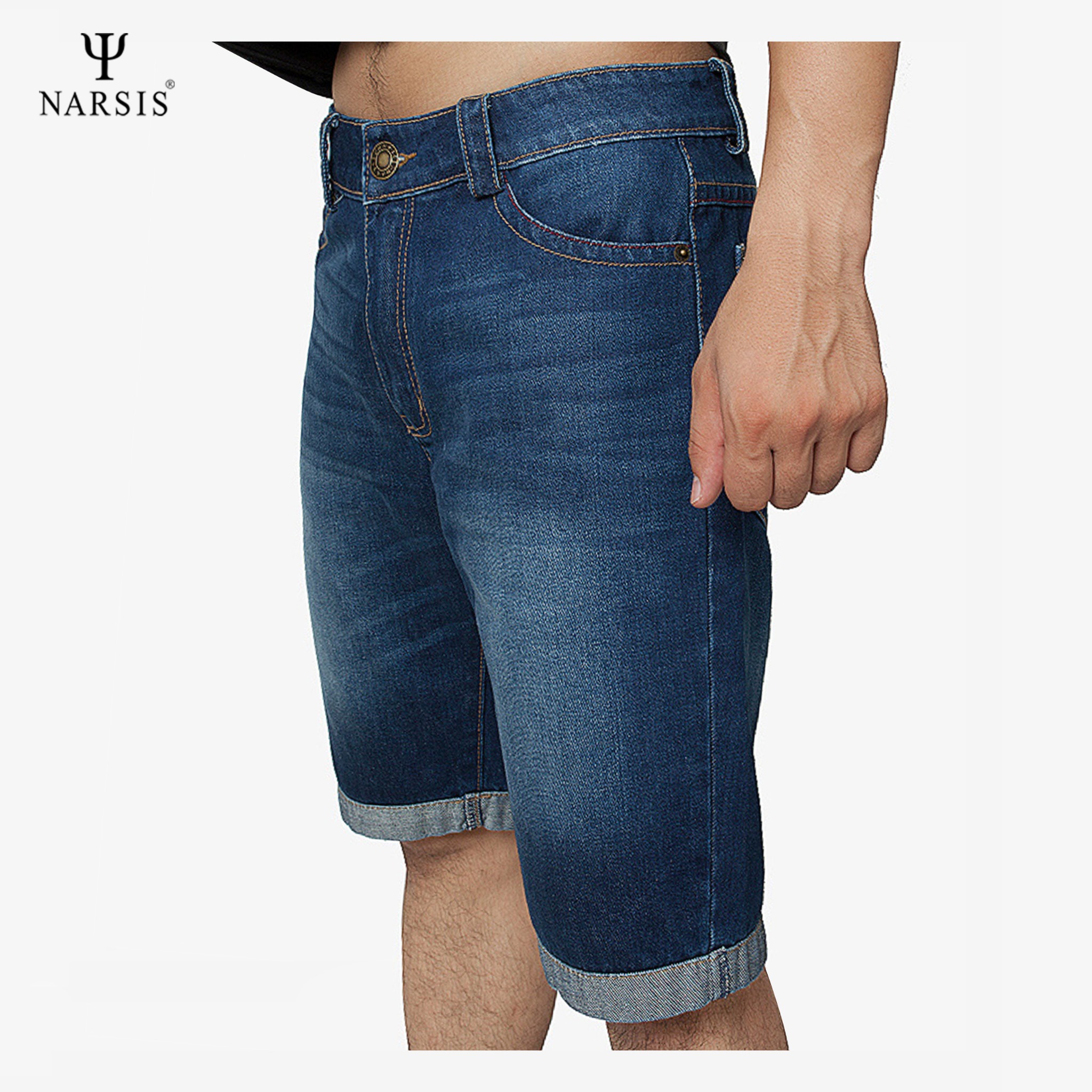 QUẦN SHORT JEANS NARSIS S8028 NARSIS CHẤT LIỆU JEAN BỀN BỈ, CÁ TÍNH, TRẺ TRUNG, THỜI TRANG_thumbnail_3