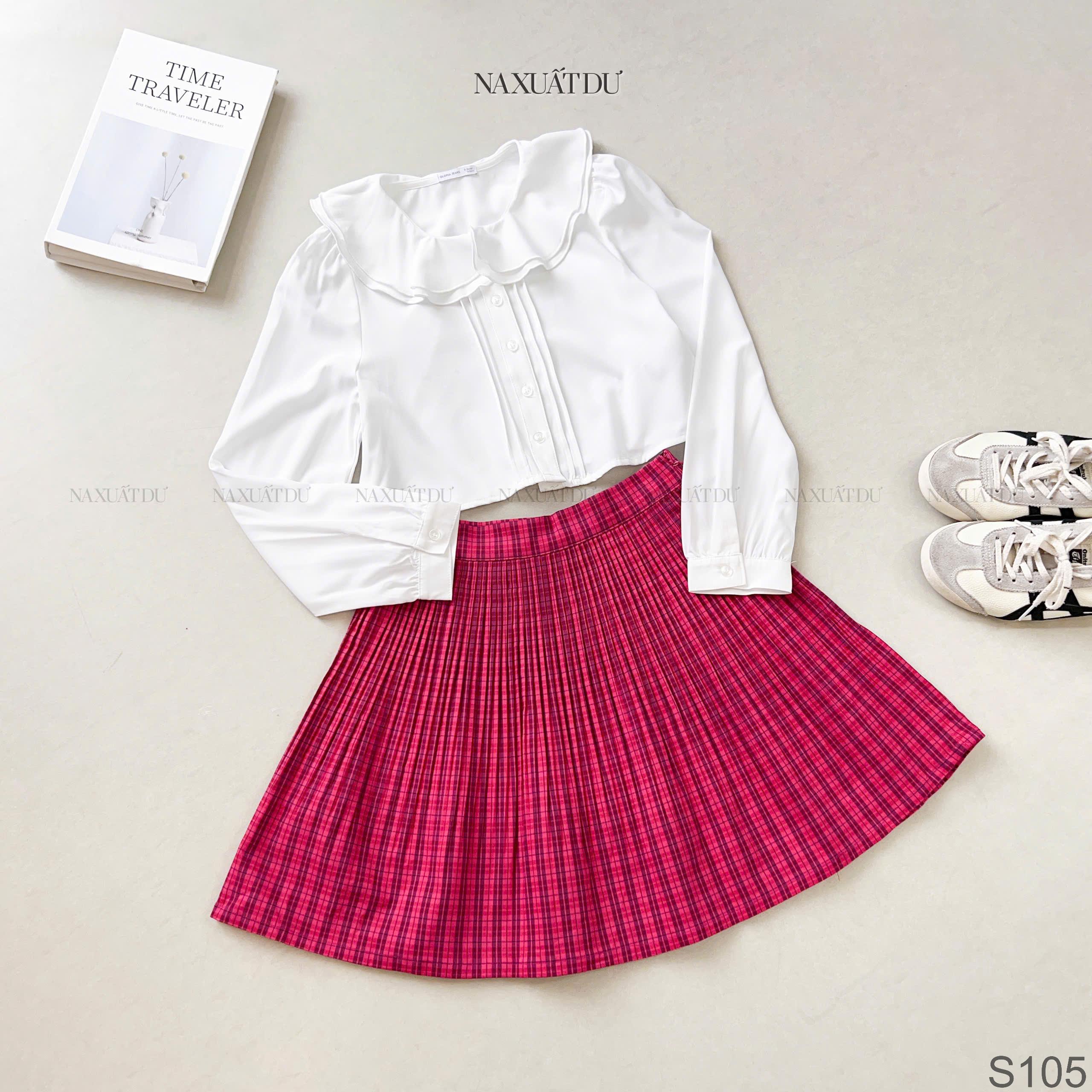 Set chân váy hồng + áo (SALE)