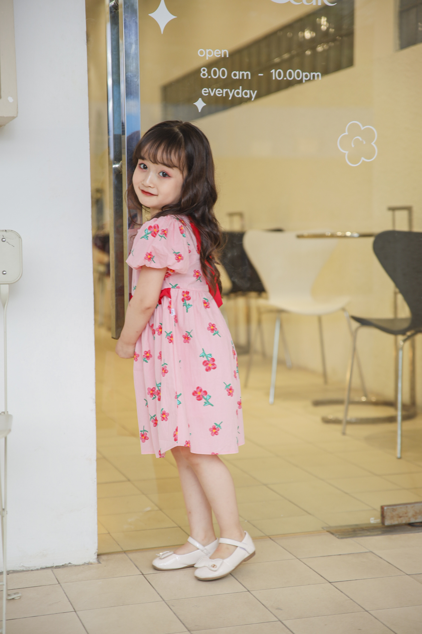 Váy babydoll phối bèo, nơ sau gáy_thumbnail_3