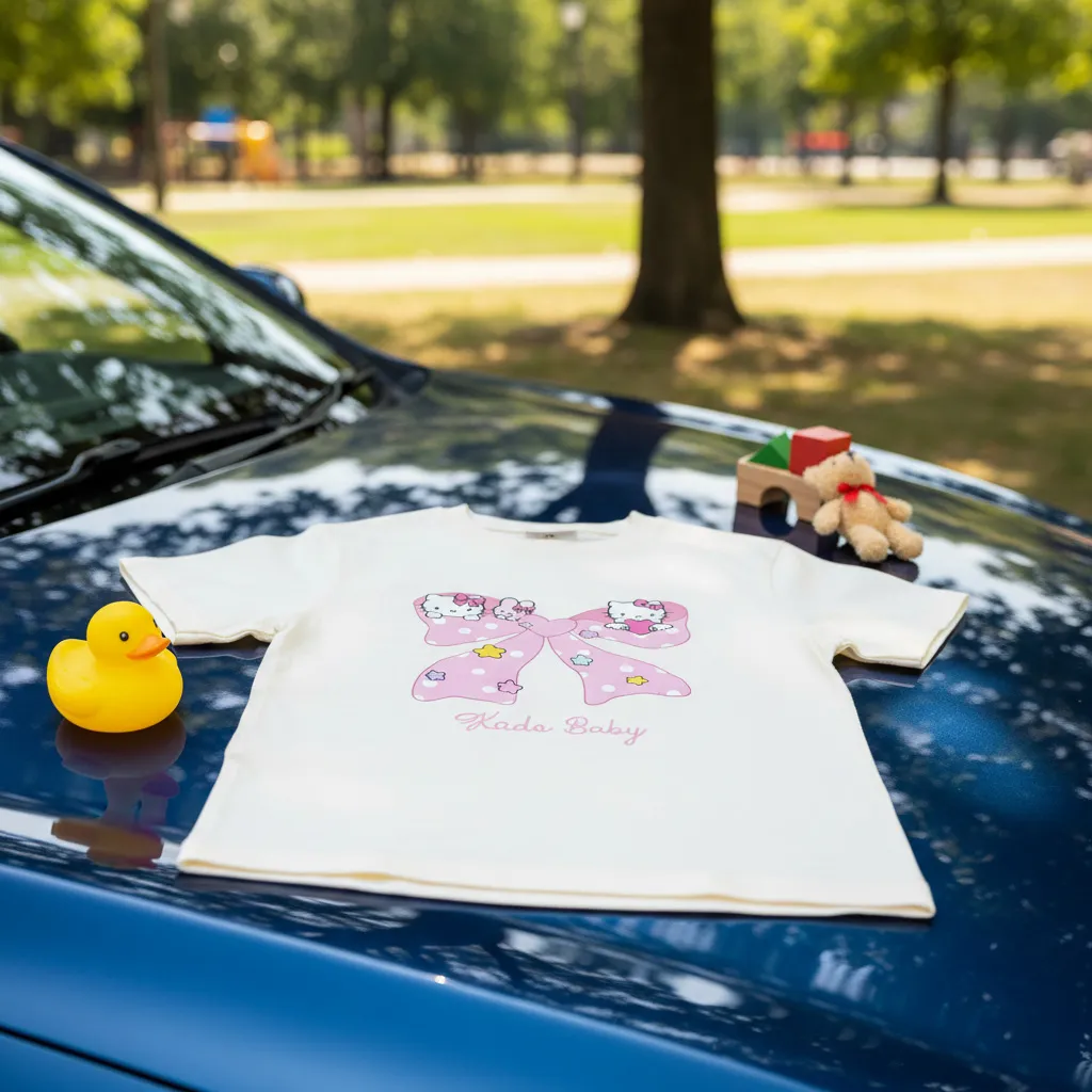 Áo thun bé gái form rộng Kado vải cotton thoáng mát mềm mại Hello Kittie hình nơ siêu cute 2881_thumbnail_6