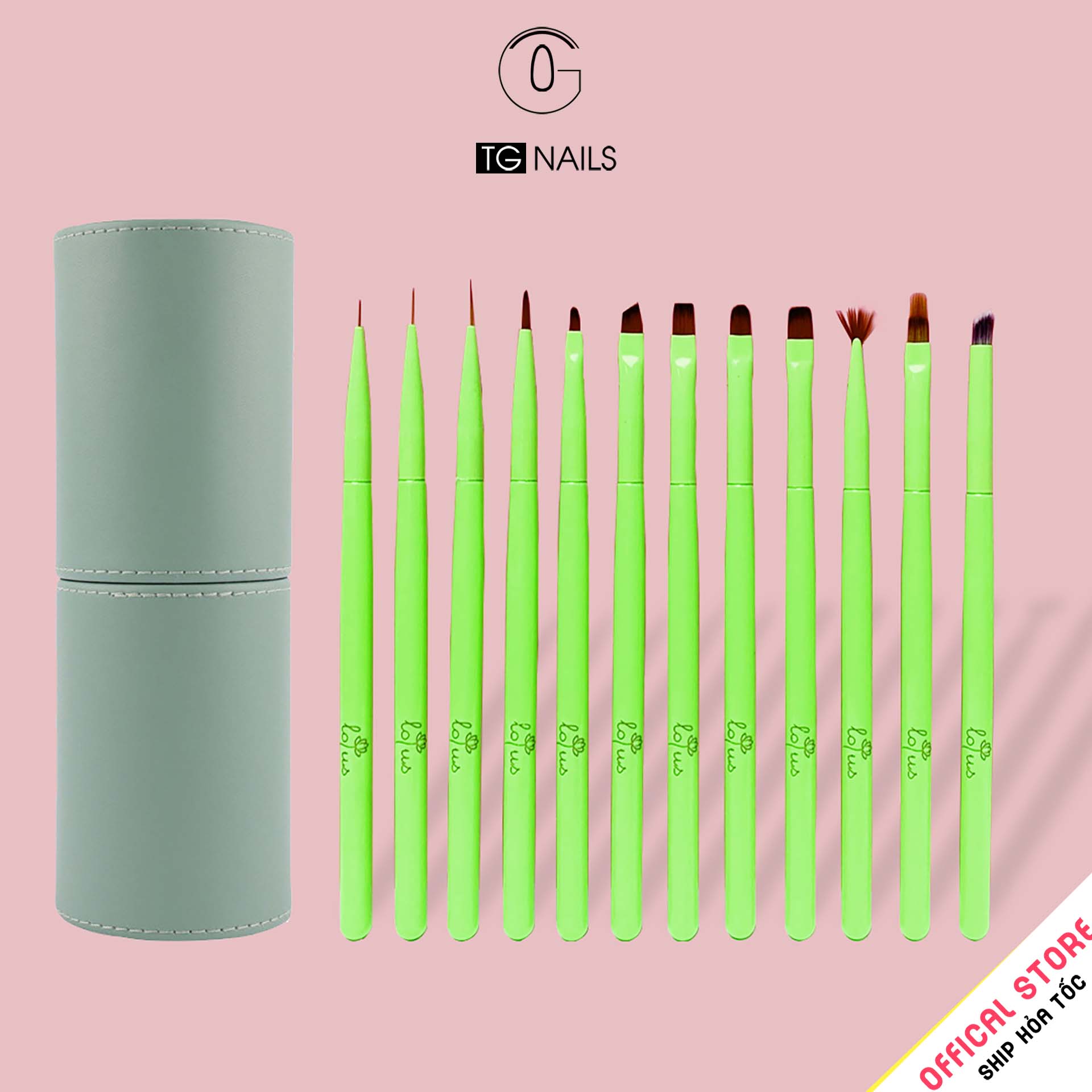 Bộ 12 cây cọ vẽ móng LOIUS cao cấp