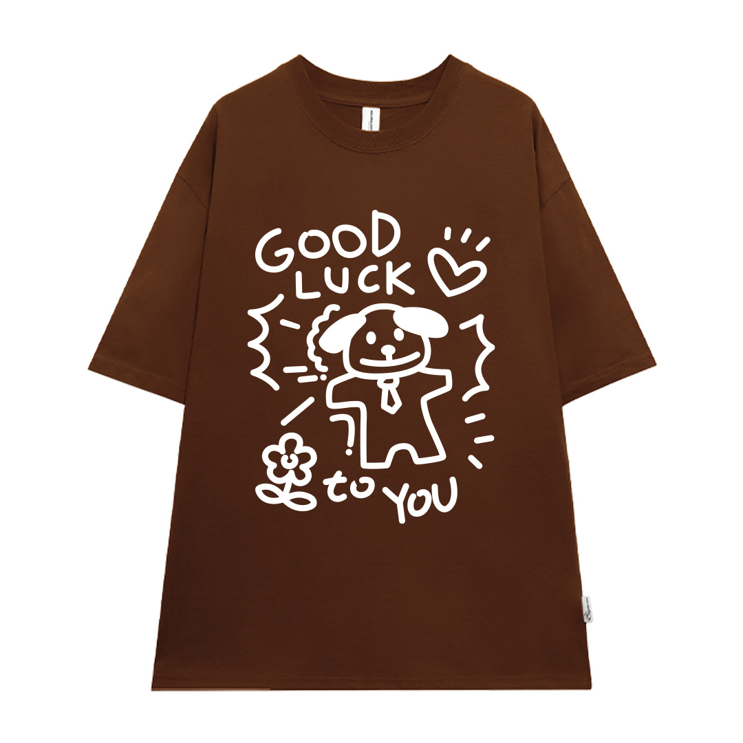 Áo thun cặp đôi couple chú cún đáng yêu from rộng ATD1365 Miucho vải cotton cổ tròn in artwork_thumbnail_14