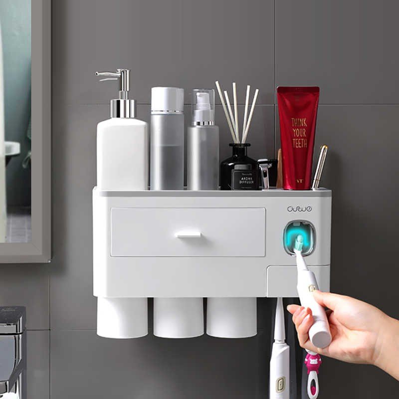 Kệ nhả kem phòng tắm thông minh kèm cốc hút từ tính_thumbnail_4