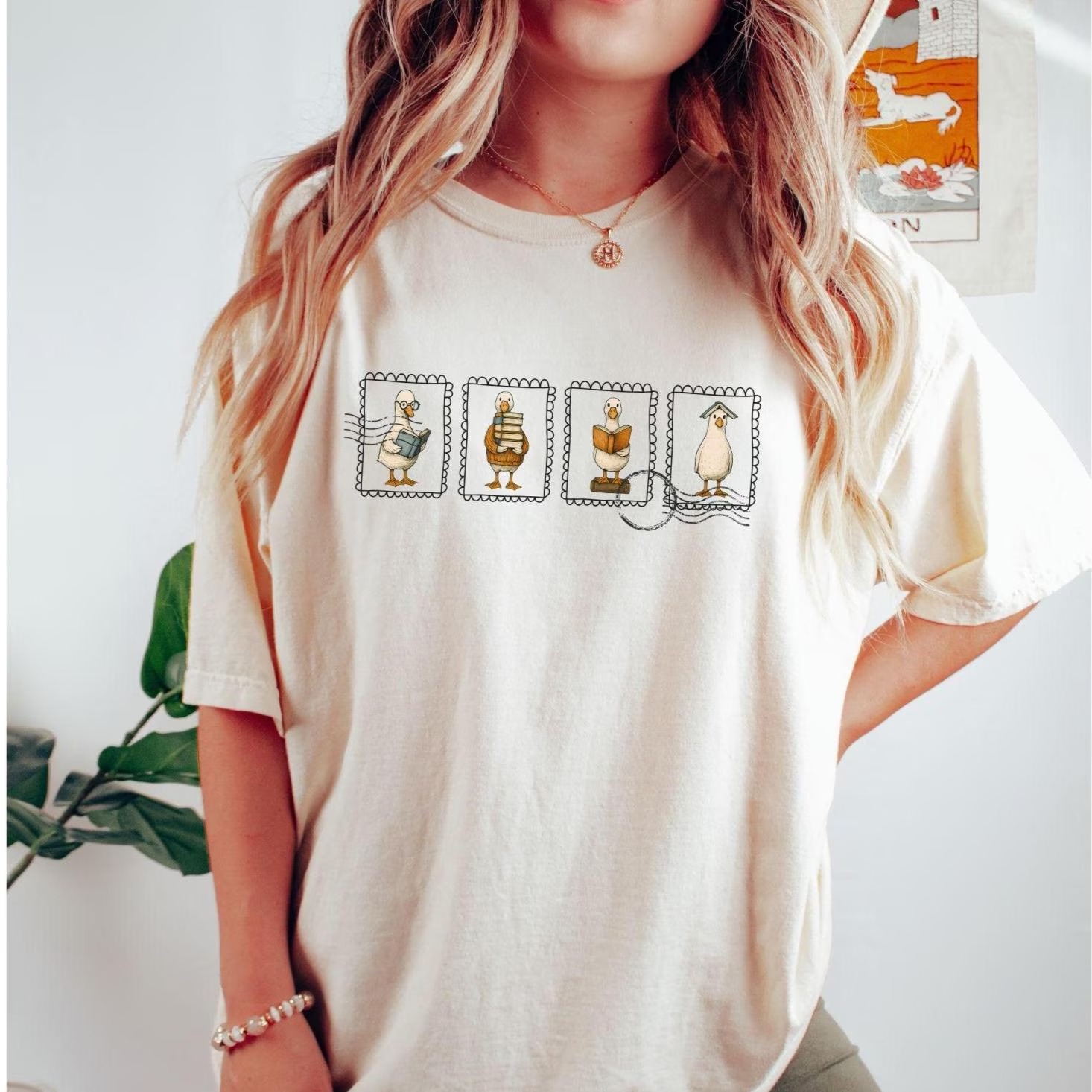 Relaxed-Fit Graphic Shirt with Cute Character Design