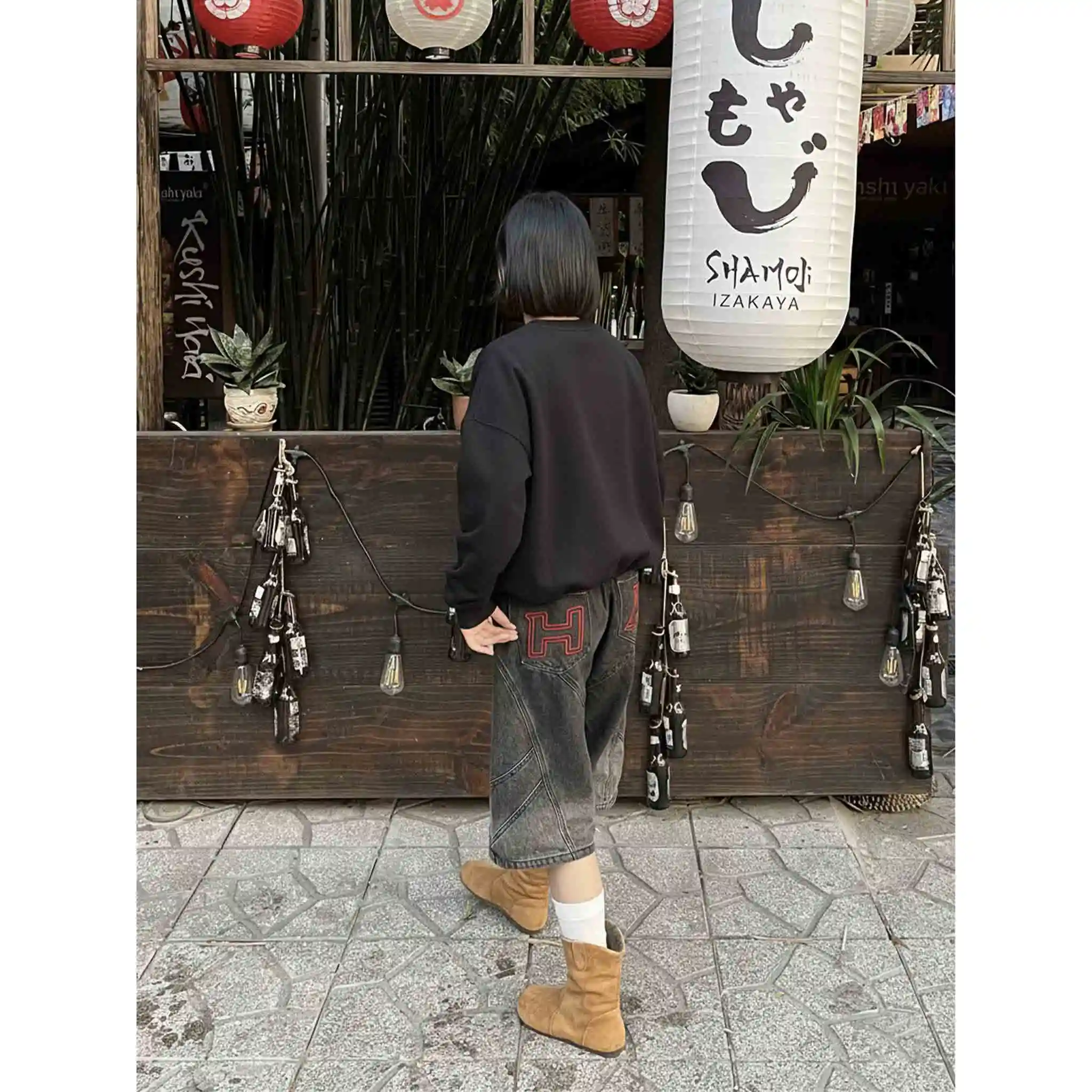 Áo Sweater form boxy Miucho vải nỉ 2 da cao cấp dày dặn thoáng mát cổ tròn basic in mix 2843_thumbnail_8