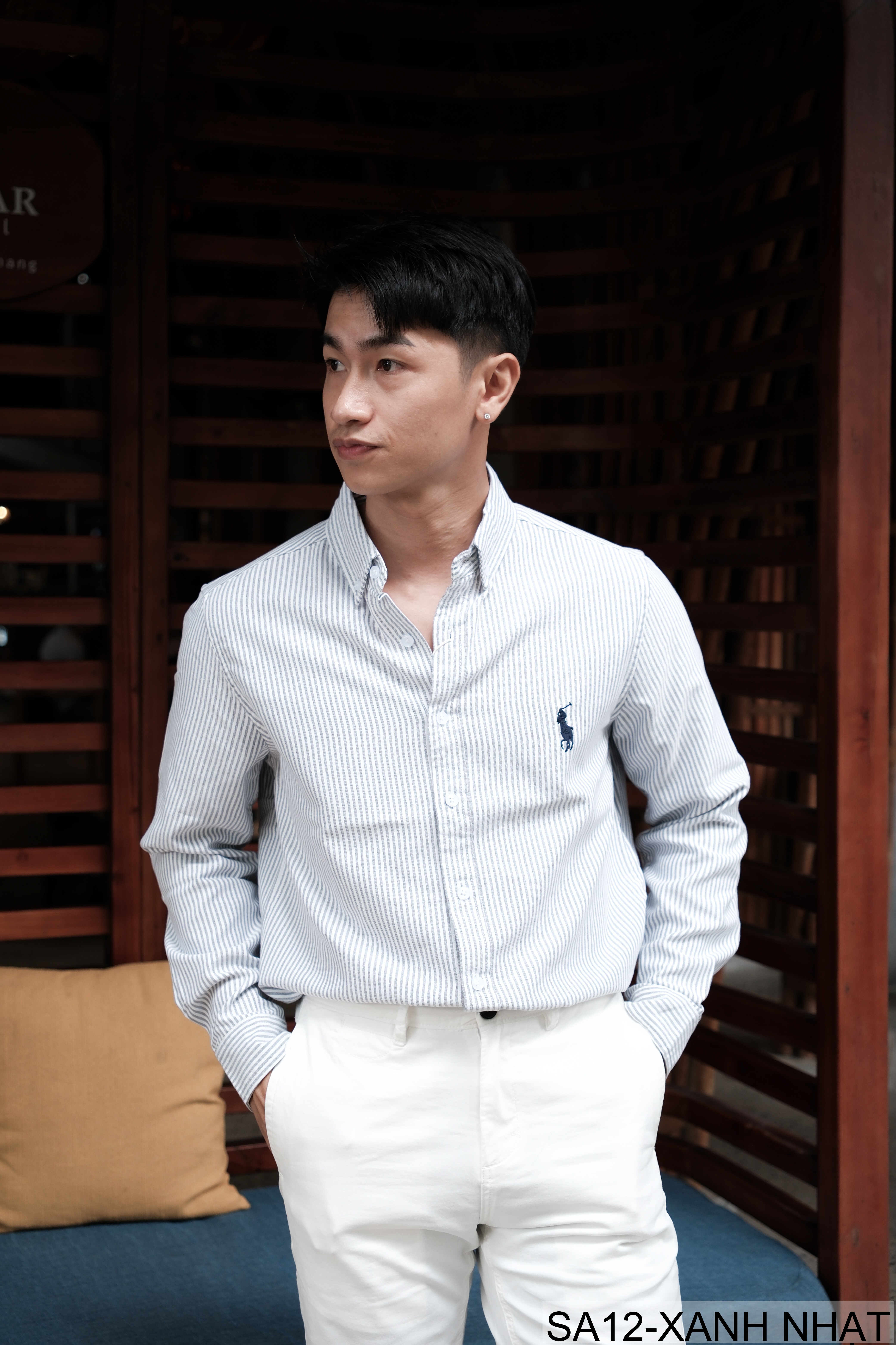 SA12 - Áo sơ mi nam dài tay sọc ngang phong cách Nhật Bản, chất cotton mềm mại, dáng rộng thoải mái_thumbnail_4