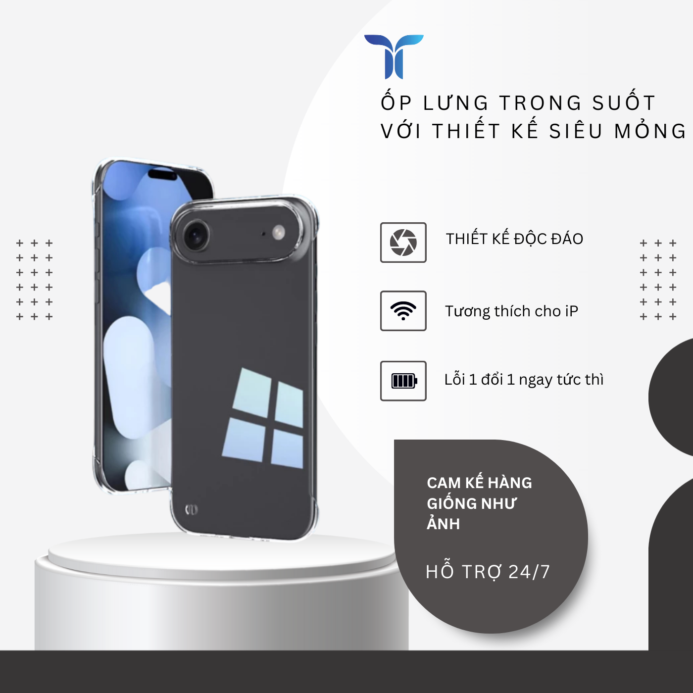 Ốp lưng ip XR -17 trong suốt siêu mỏng, cường lực trong suốt viền, bảo vệ toàn diện_thumbnail_1