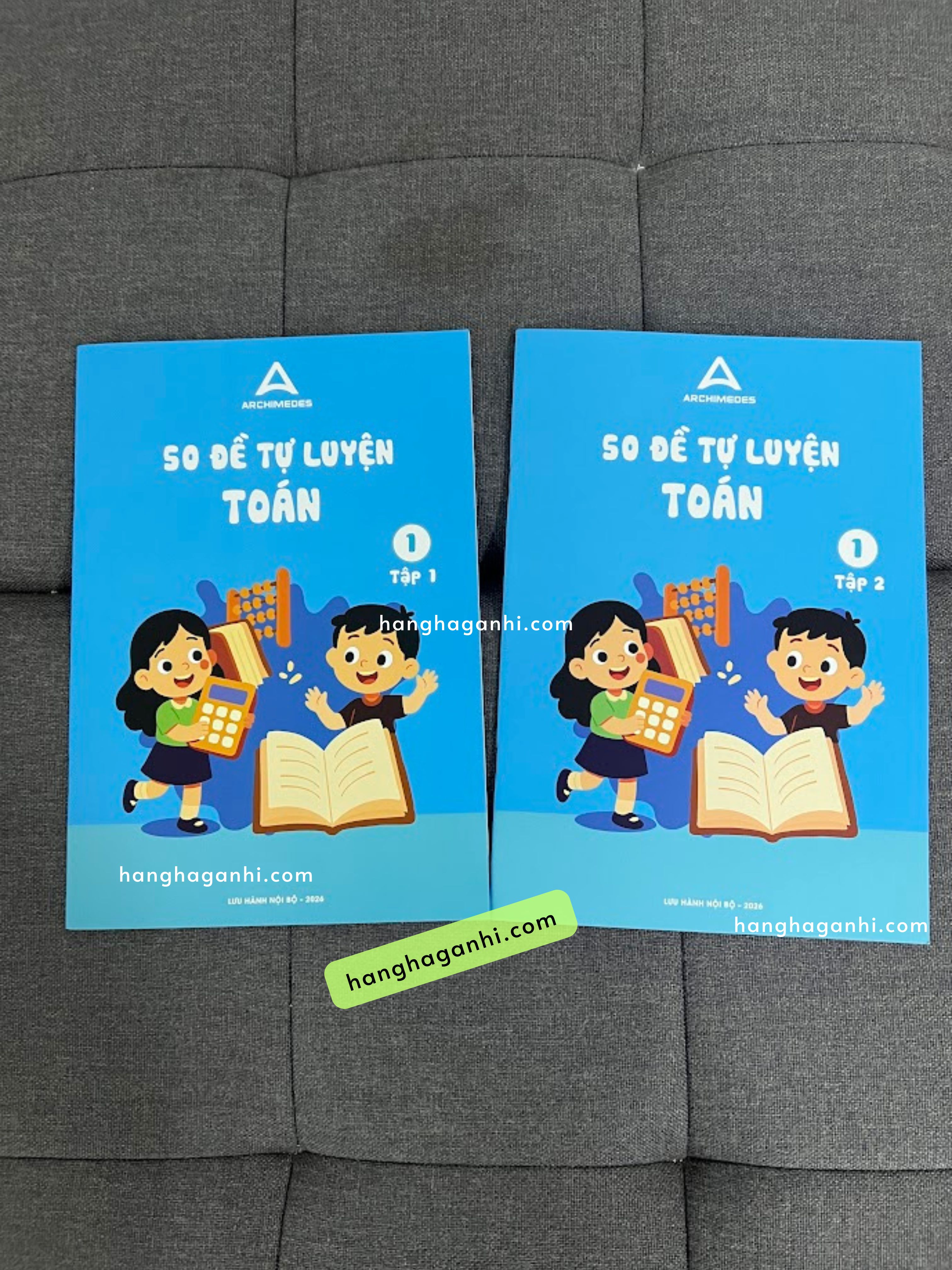 Sách Archimedes 50 đề tự luyện Toán lớp 1, bộ 2 cuốn tập 1 và 2