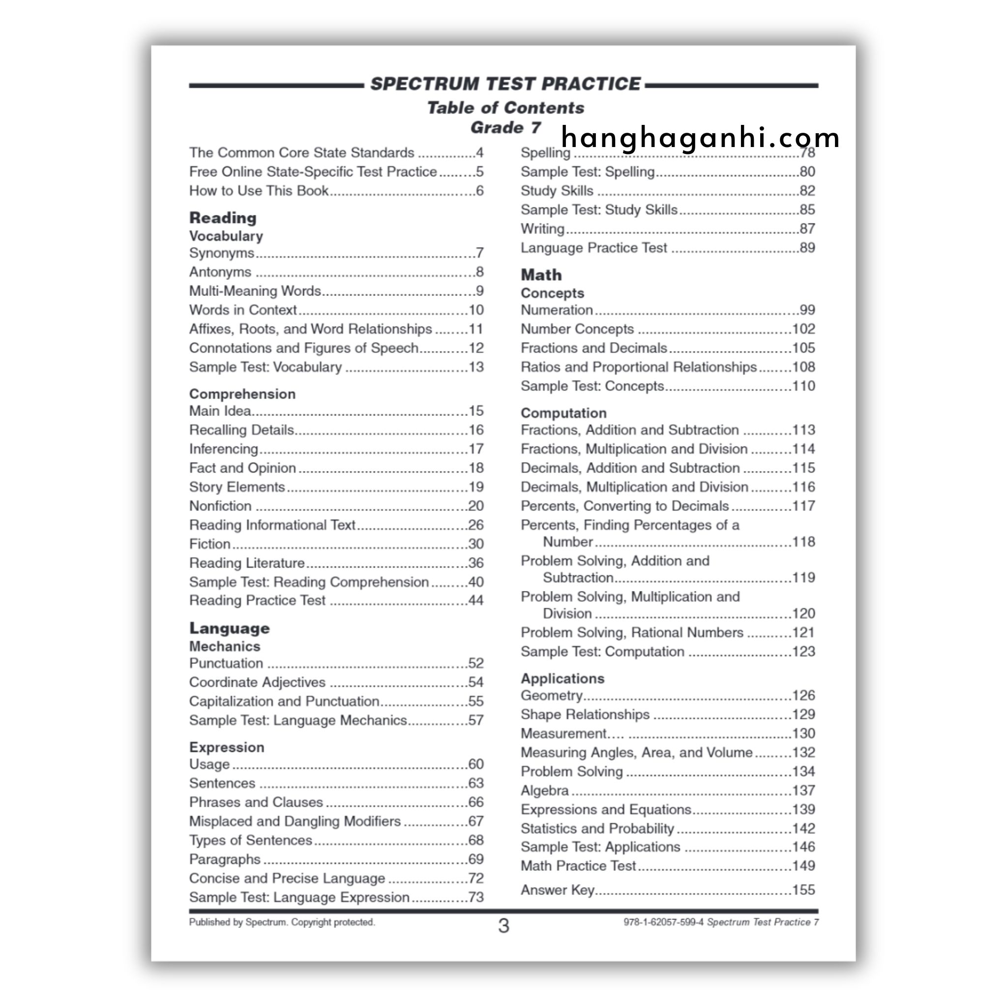 Sách Spectrum Test Practice Workbook Grade 7_thumbnail_1