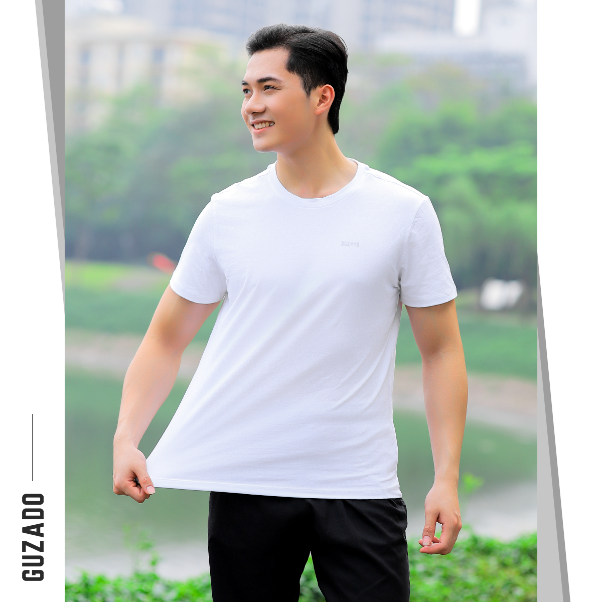 Đồ Bộ Guzado Áo Cotton Kết Hợp Quần Gió Basic  BTS03_thumbnail_29