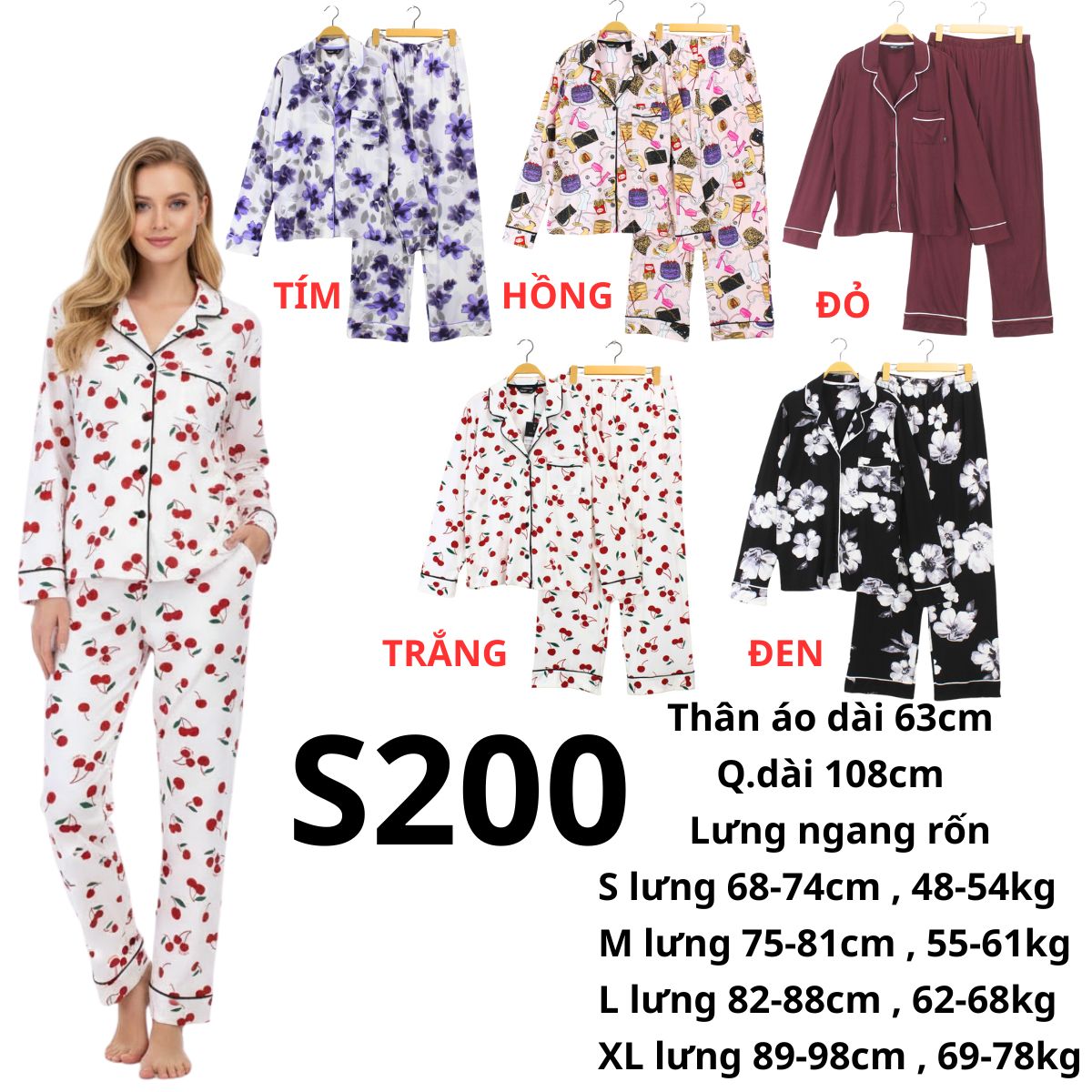 S200 - SÉT BỘ PIZAMA