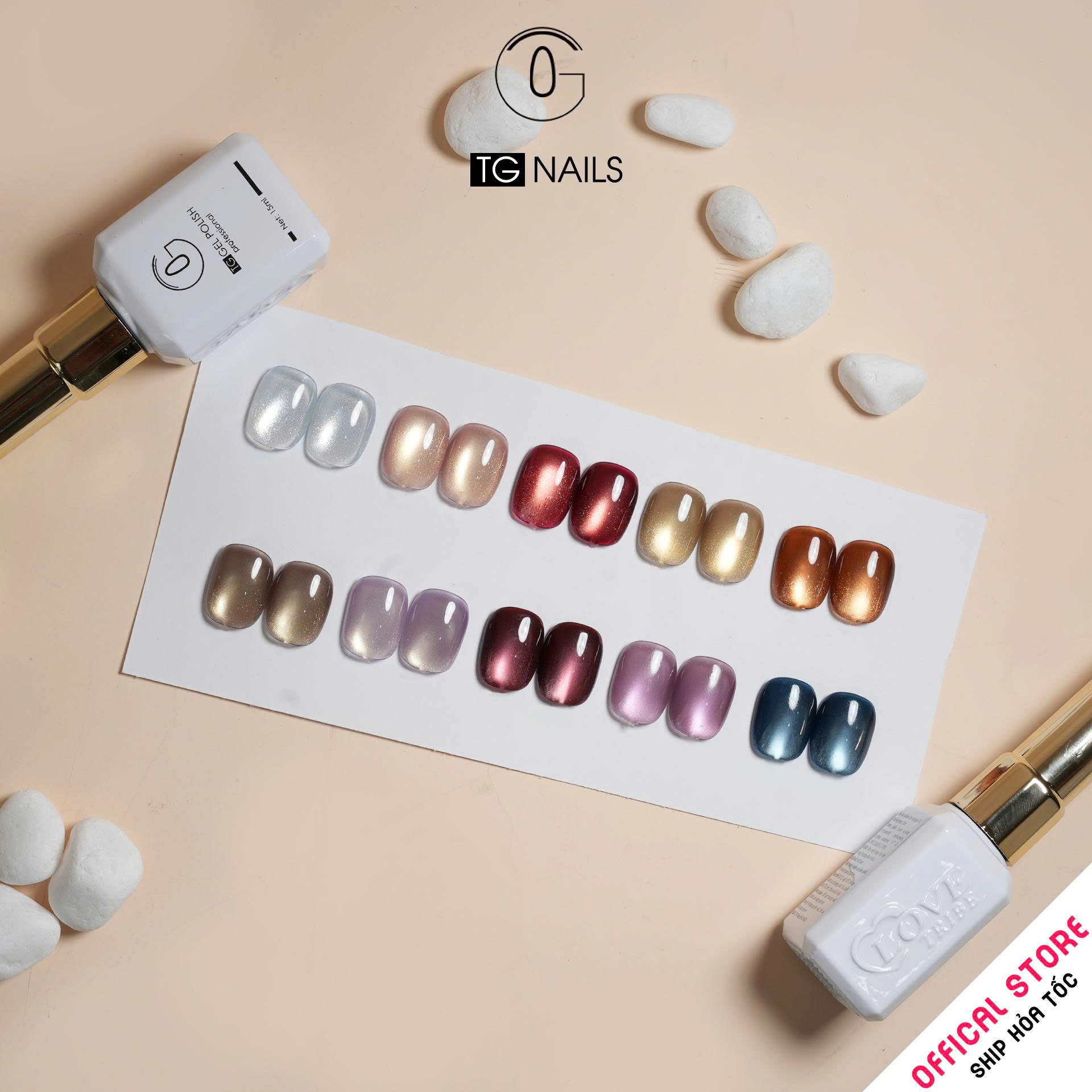 Sơn móng gel TG. Dung tích: 15ml/ lọ. Nhãn hàng TG nail - Com Bo 10 màu MMAS - CB1002_thumbnail_7