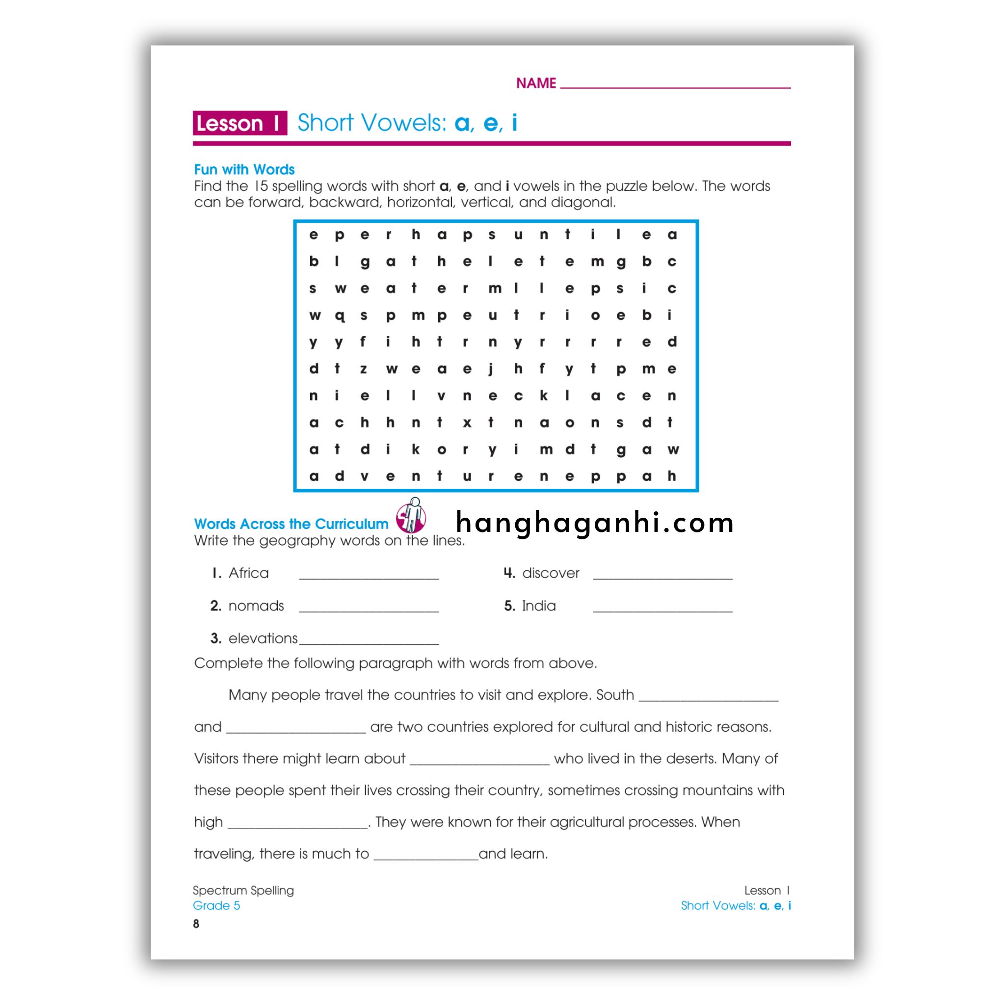 Sách Spectrum Spelling Workbook Grade 5_thumbnail_4