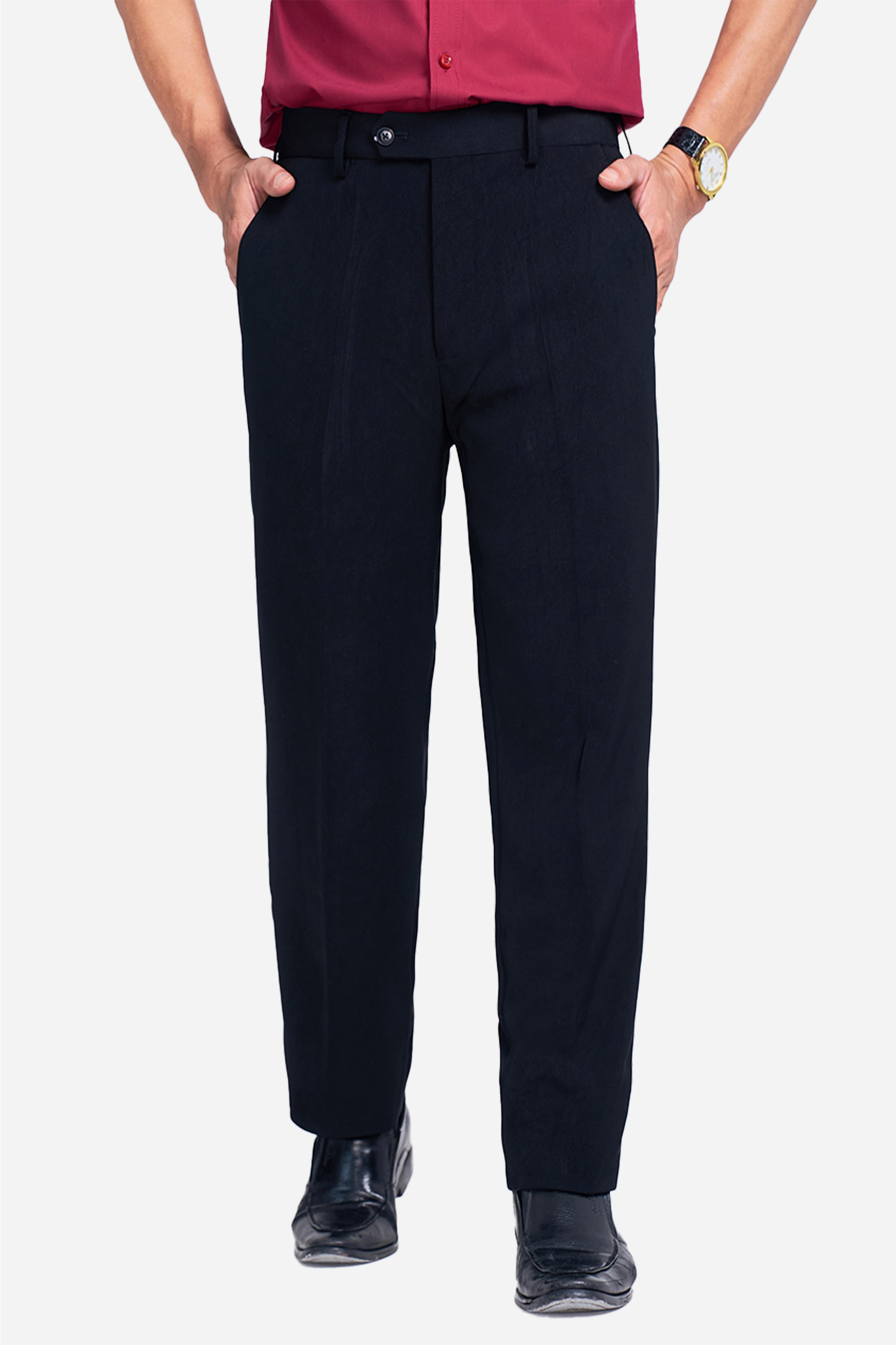 Quần Âu 0 Li Nam Trung Niên ANCHI Chất Liệu Vải Tăm Phom Suông Ống Rộng Màu Ghi Nhạt_thumbnail_30