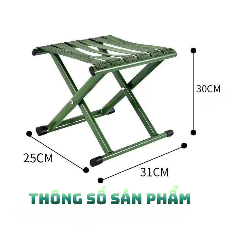 Ghế Gấp Dây Đan Quzhou Không Tựa Lưng gấp gọn