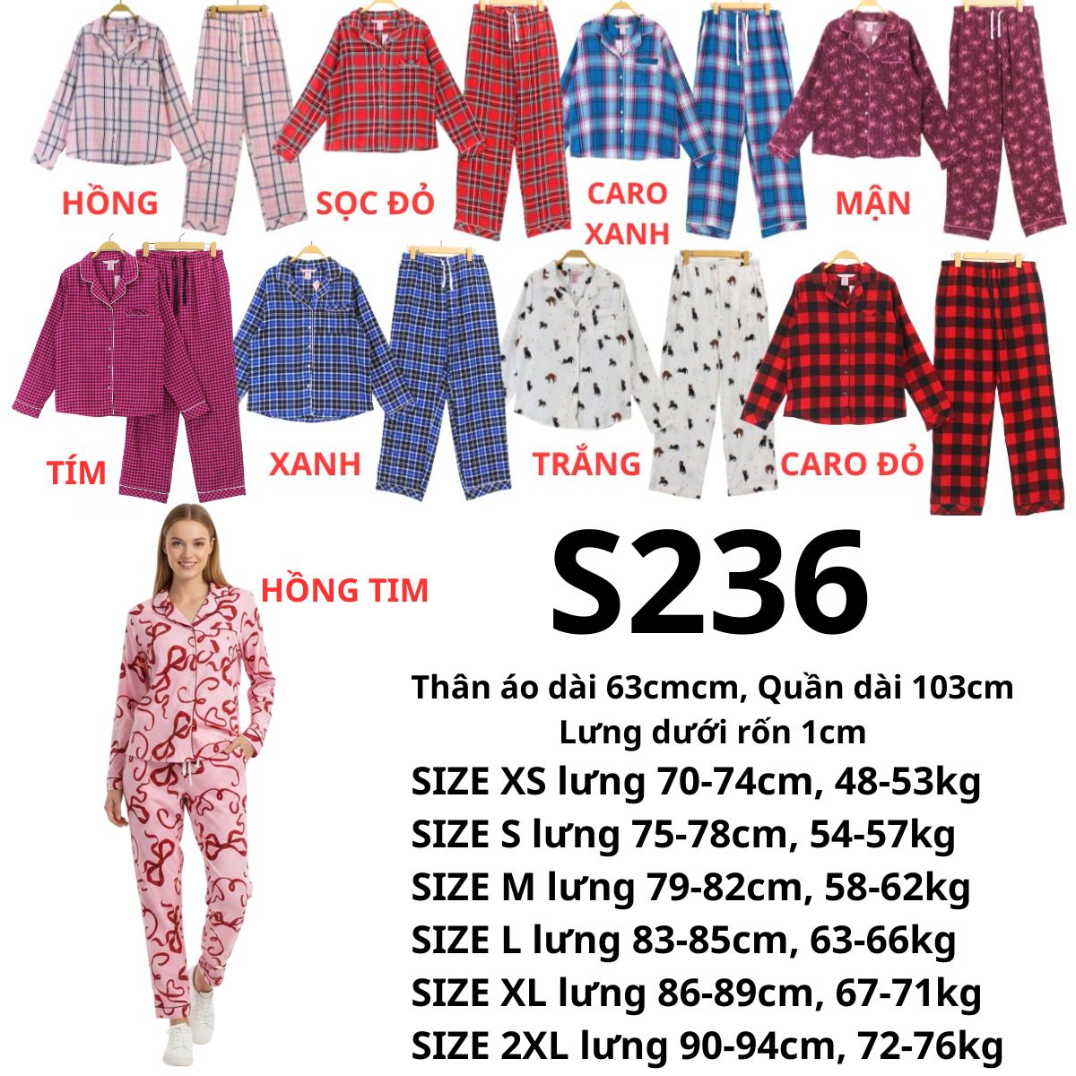 S236 - Set bộ pizama dài