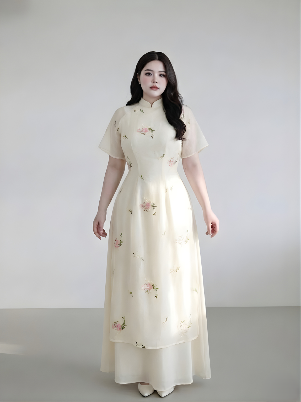 BIGSIZE - Áo dài cách tân kiểu trung hoa V-AD020