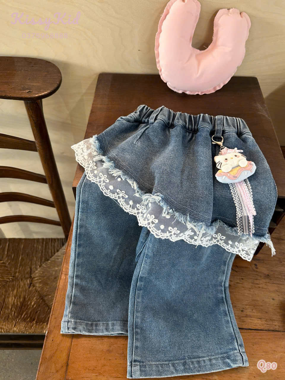 (Q80) Quần bò mềm liền yếm viền ren Heyduck ucee_thumbnail_0