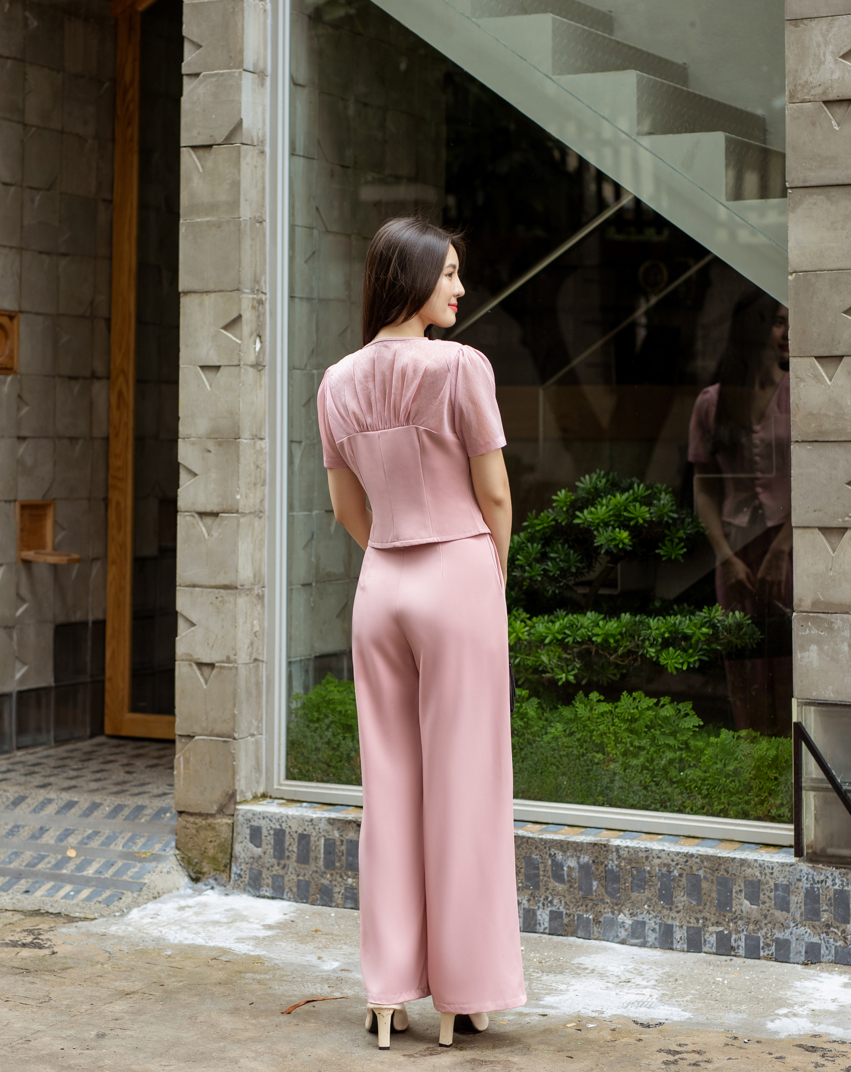 Set bộ áo kiểu cổ điển quần ống rộng_thumbnail_12