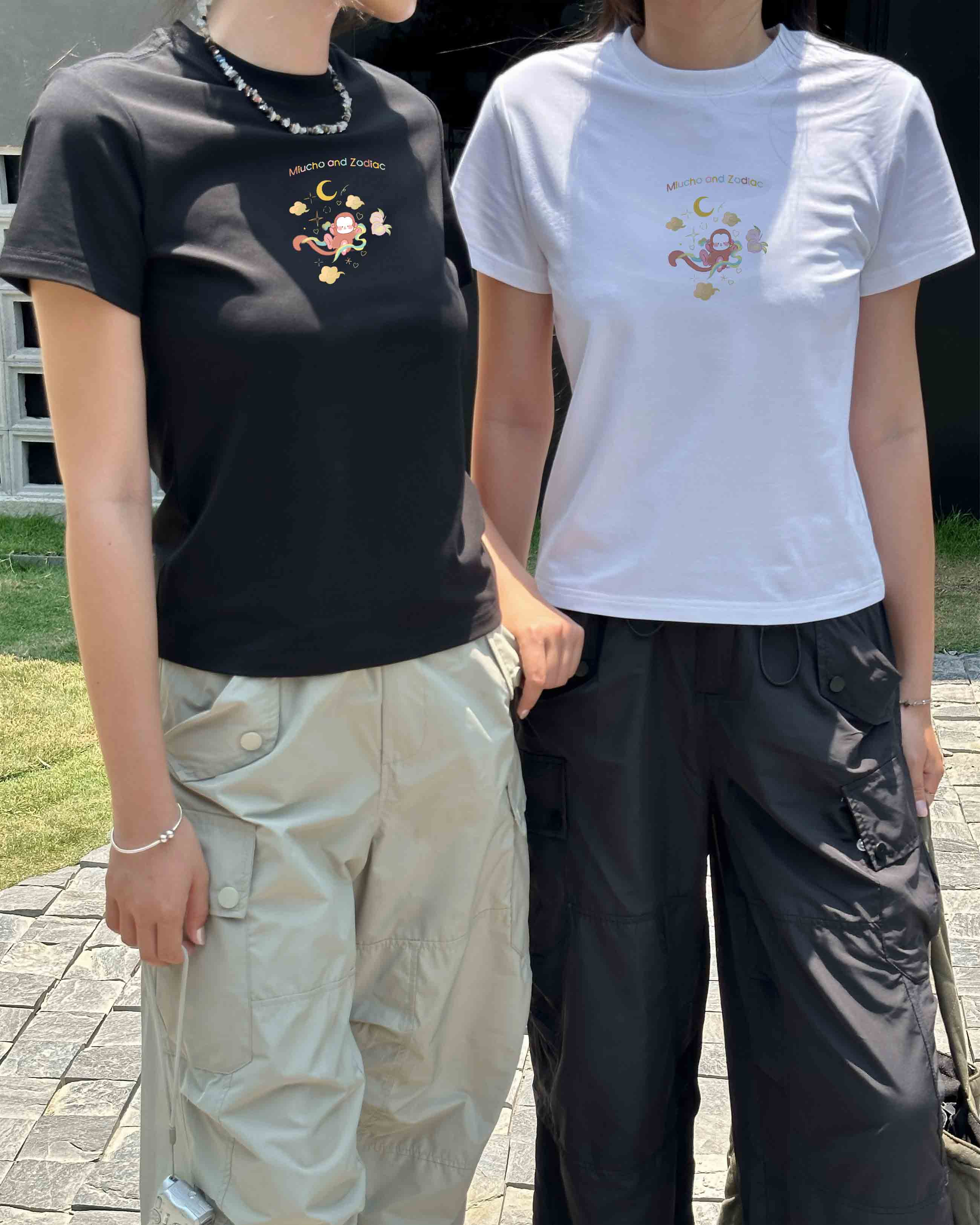 Áo baby tee 12 con giáp tuổi Thân ( tuổi khỉ) ABD403 Miucho cotton cổ tròn in graphic_thumbnail_3