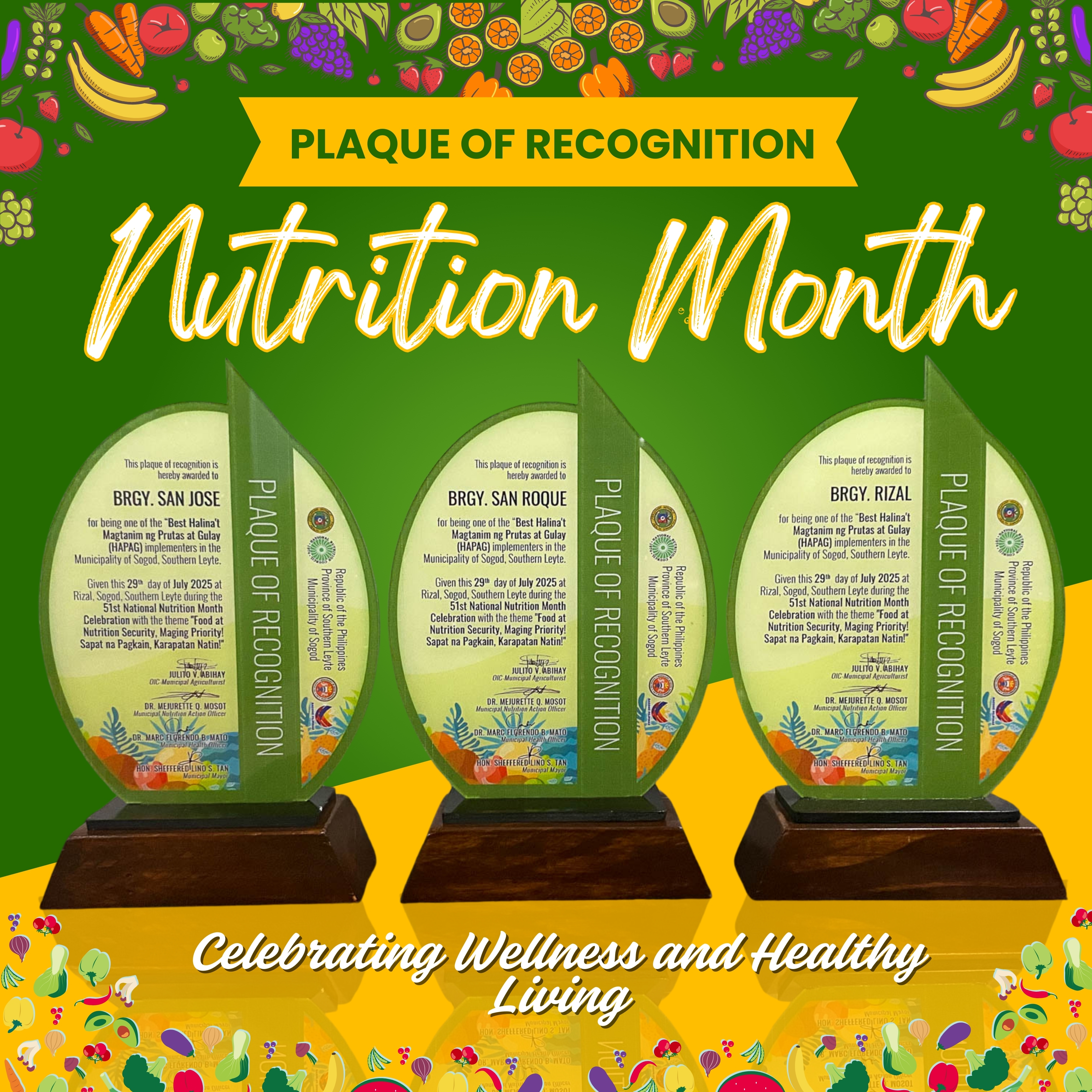 Nutrition Month Plaque