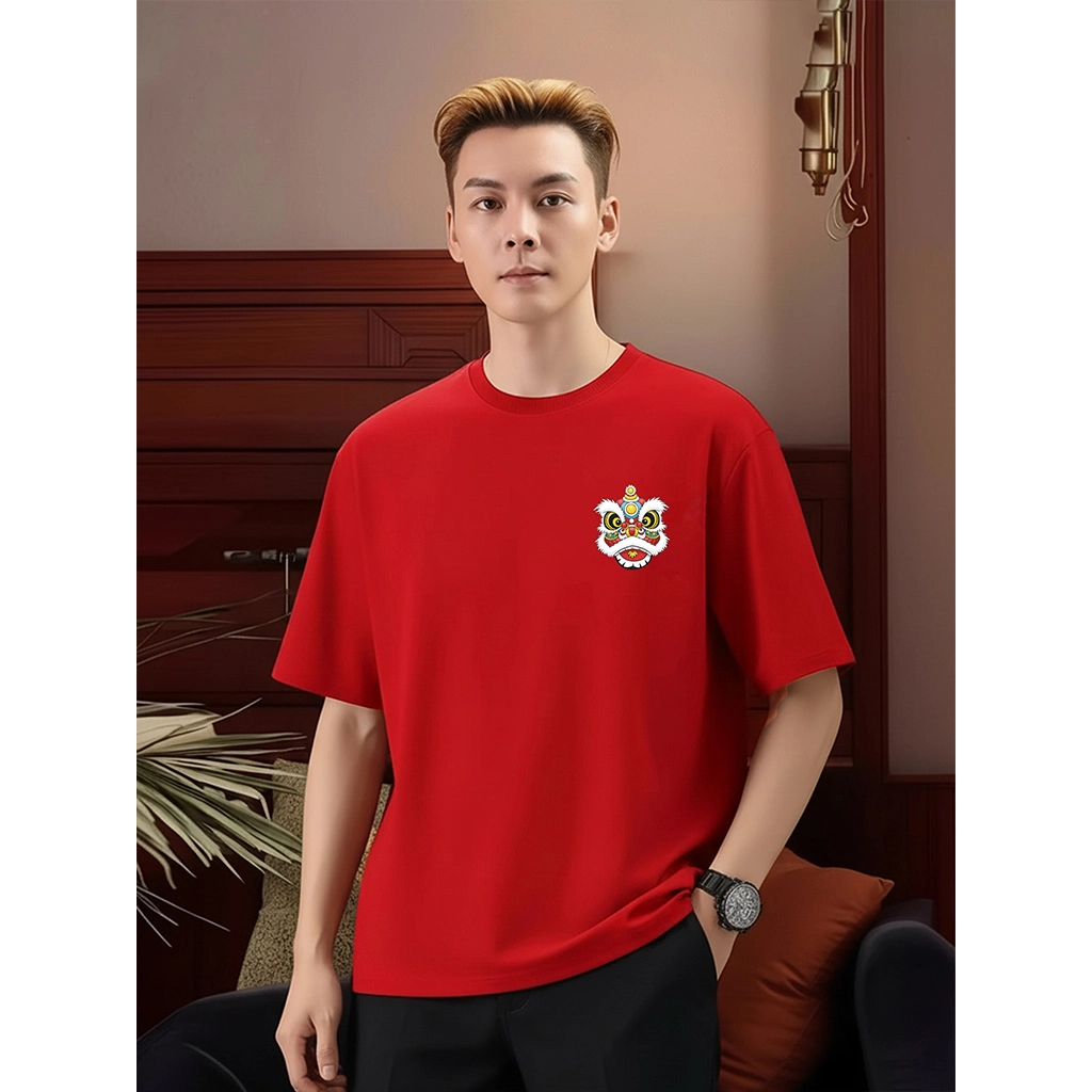 Áo thun nam form rộng Miucho Iconic thoáng mát trẻ trung Kỳ Lân in mix 2962_thumbnail_3