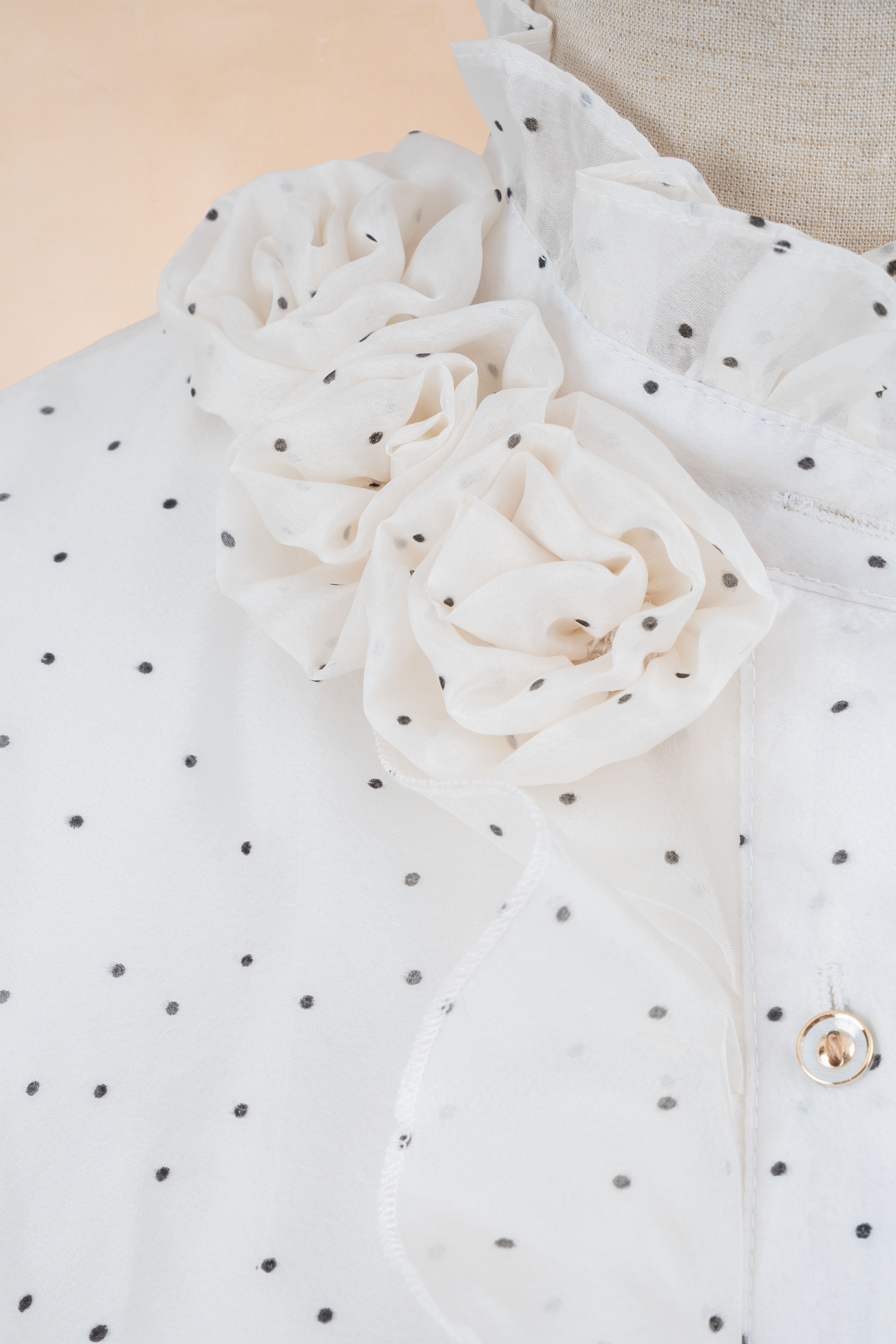 Sơ Mi Chấm Bi Viền Bèo Đính Hoa_thumbnail_3