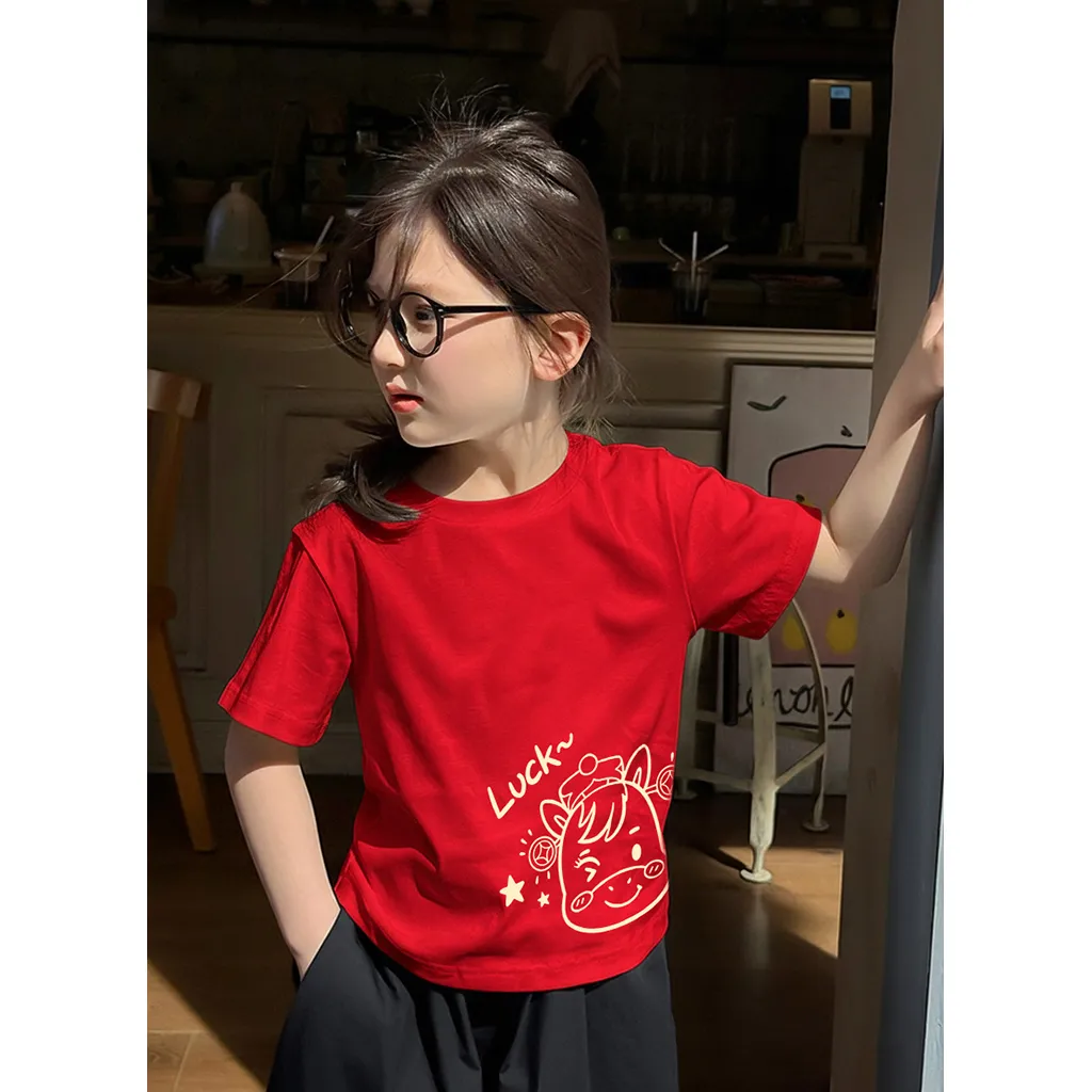 Áo thun bé gái Kado vải cotton thoáng mát hình ngựa hoạt hình đáng yêu 2954_thumbnail_3