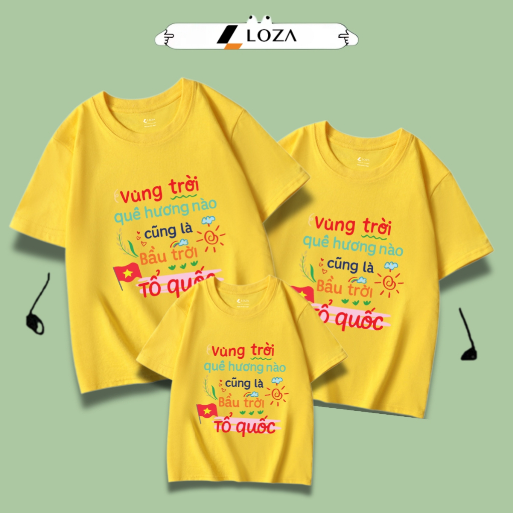 [Form rộng] Áo phông gia đình 'Vùng trời quê hương' 3-4-5 người - LOZA RT3176-AT3176_thumbnail_2
