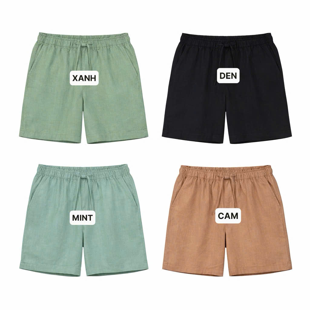 E193 SHORT ĐÙI CẠP CHUN UNI 4 MÀU