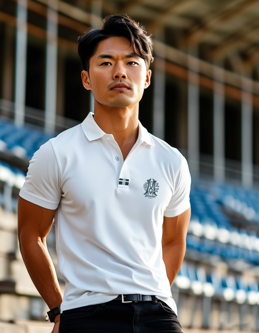 Áo polo nam form vừa regular vải cá sấu đứng form thoáng mát 1837 Miucho Iconic in basic_thumbnail_5