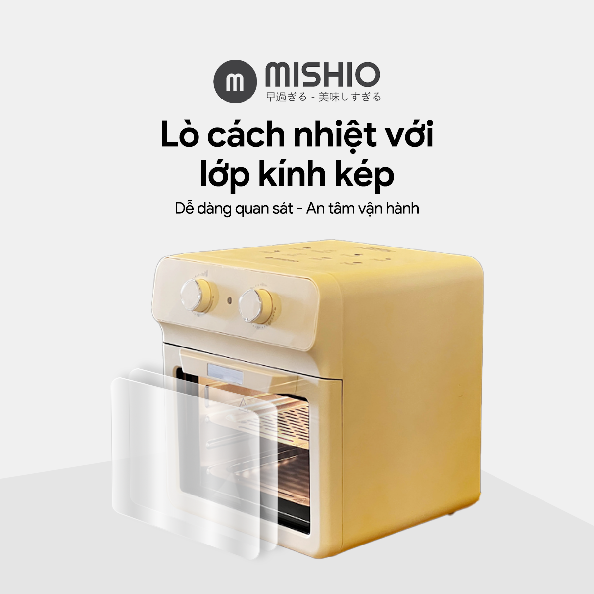 Nồi chiên không dầu 12L Mishio MK393 - tặng nồi cơm 0.8L_thumbnail_9